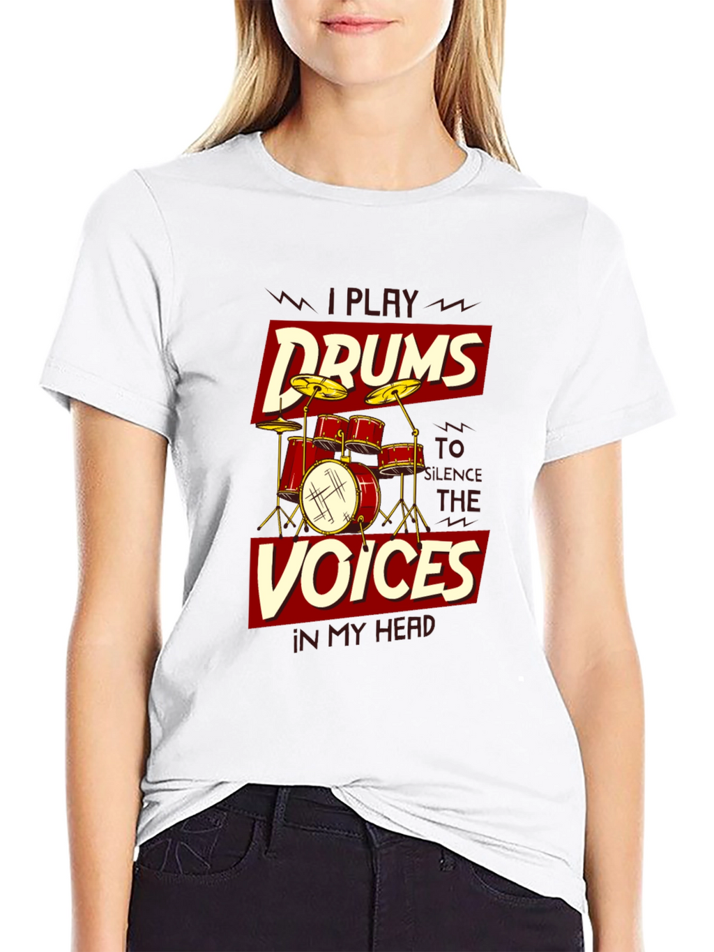 I Play Drums T-Shirt - Silence the Voices Tee