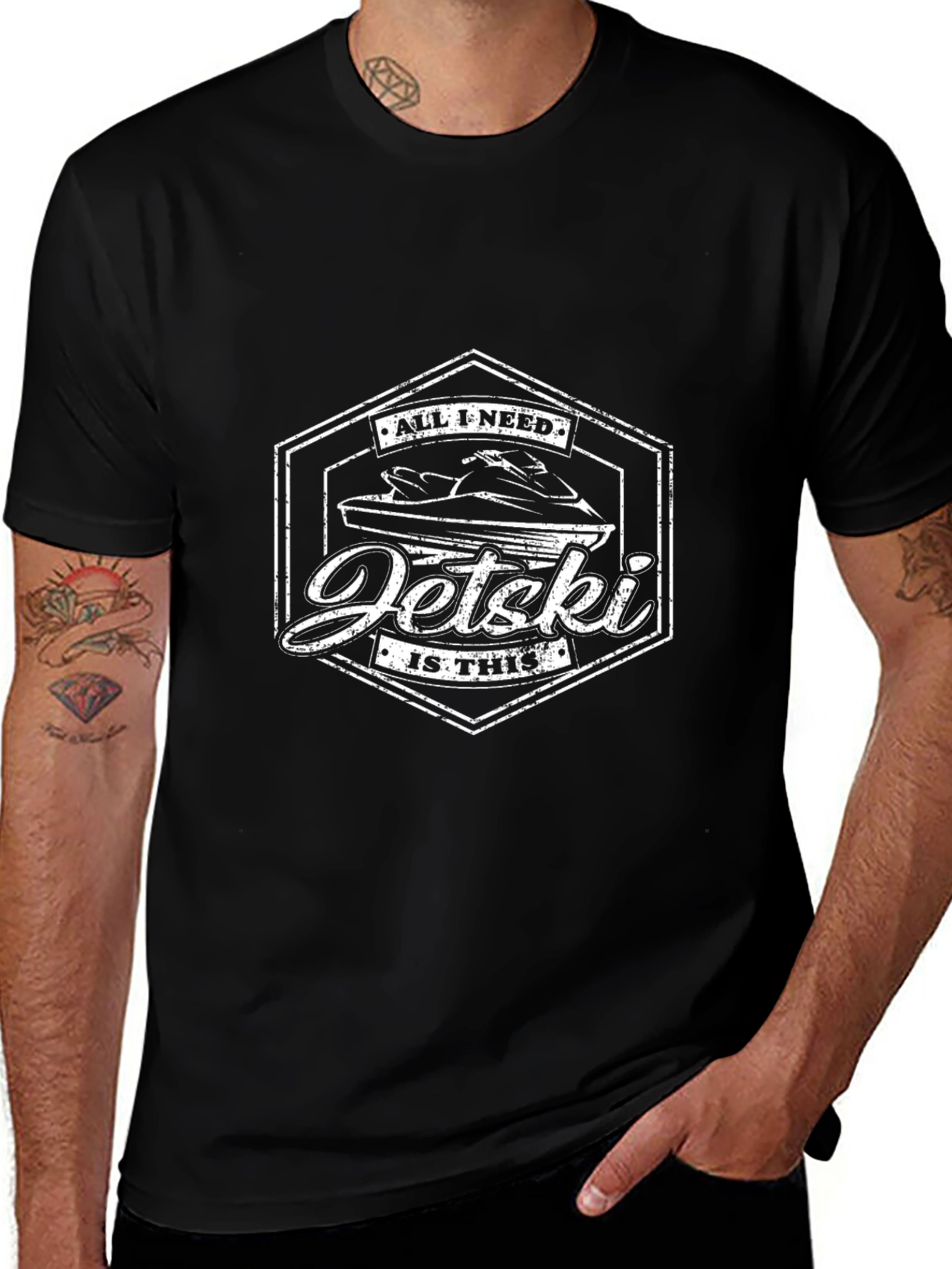 Jet Ski T-Shirt - All I Need Is This - Black