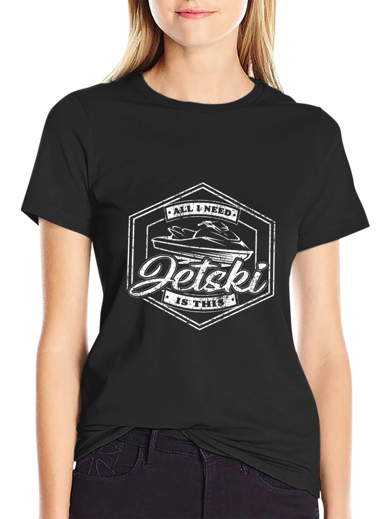 Jet Ski T-Shirt - All I Need Is This - Black