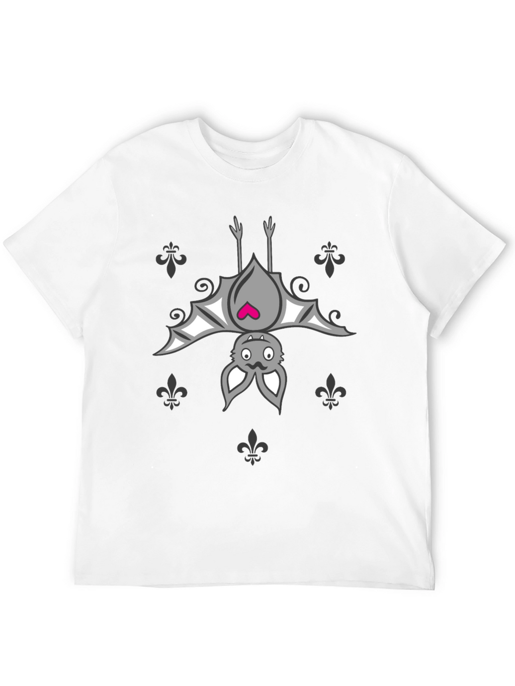 Cute Bat Graphic Black T-Shirt - Unisex