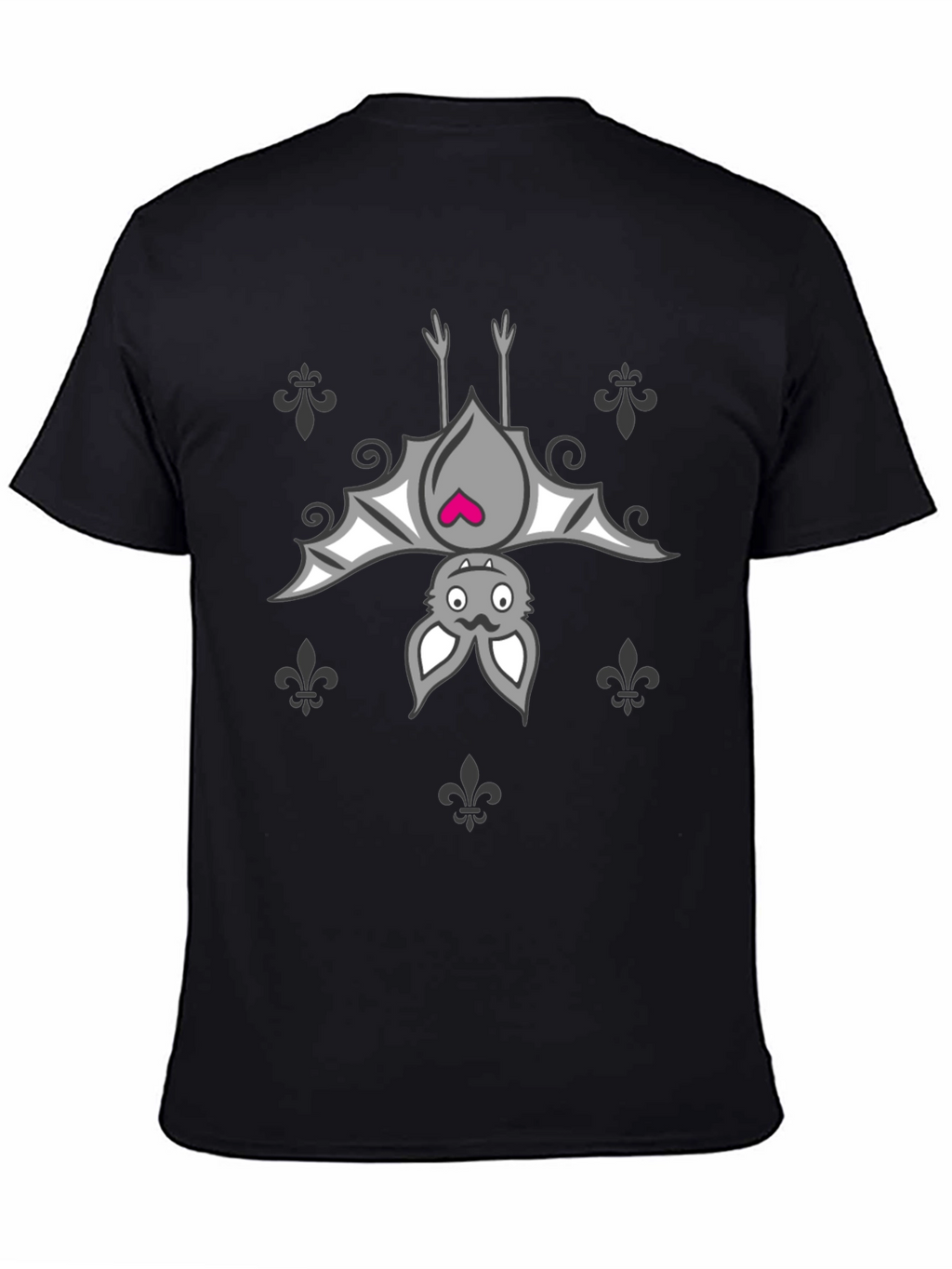 Cute Bat Graphic Black T-Shirt - Unisex