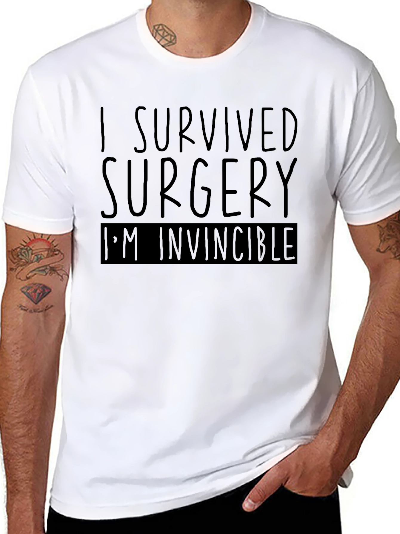 Surgery Survivor T-Shirt - Im Invincible Tee