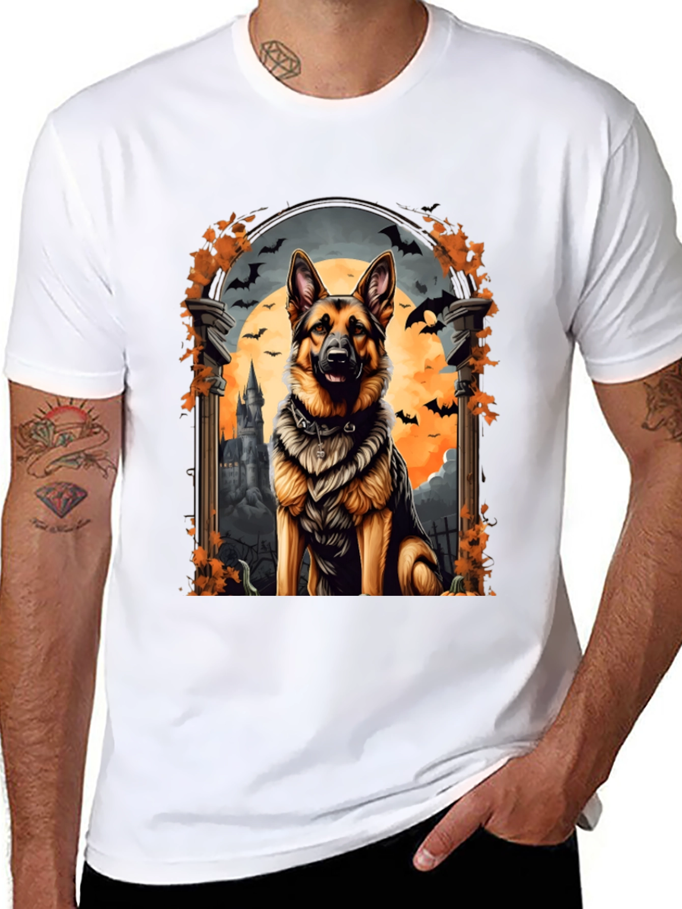 Halloween German Shepherd Dog T-Shirt
