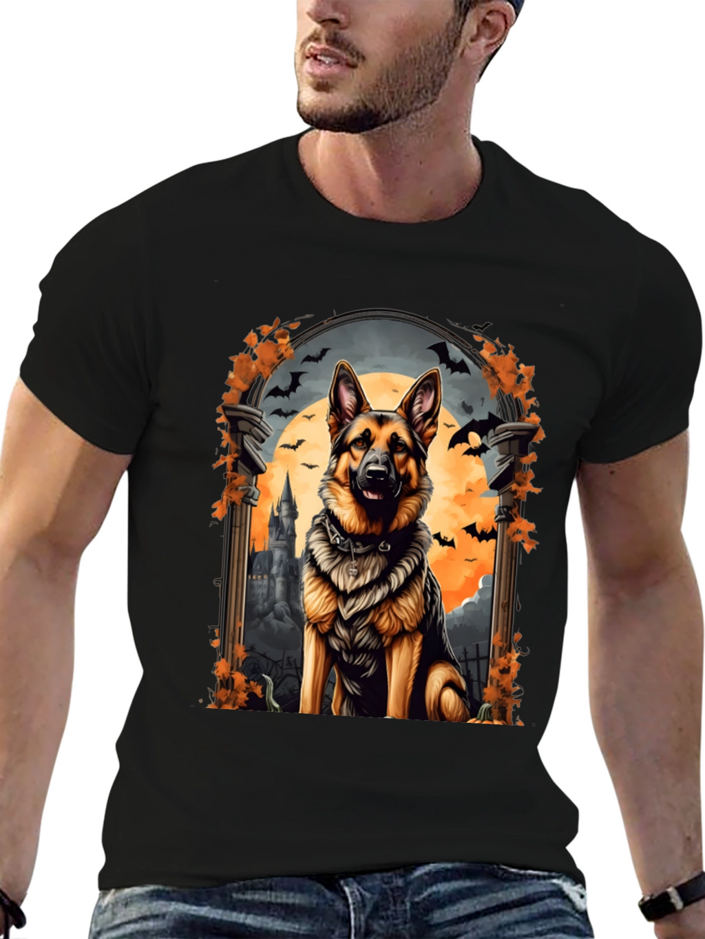 Halloween German Shepherd Dog T-Shirt