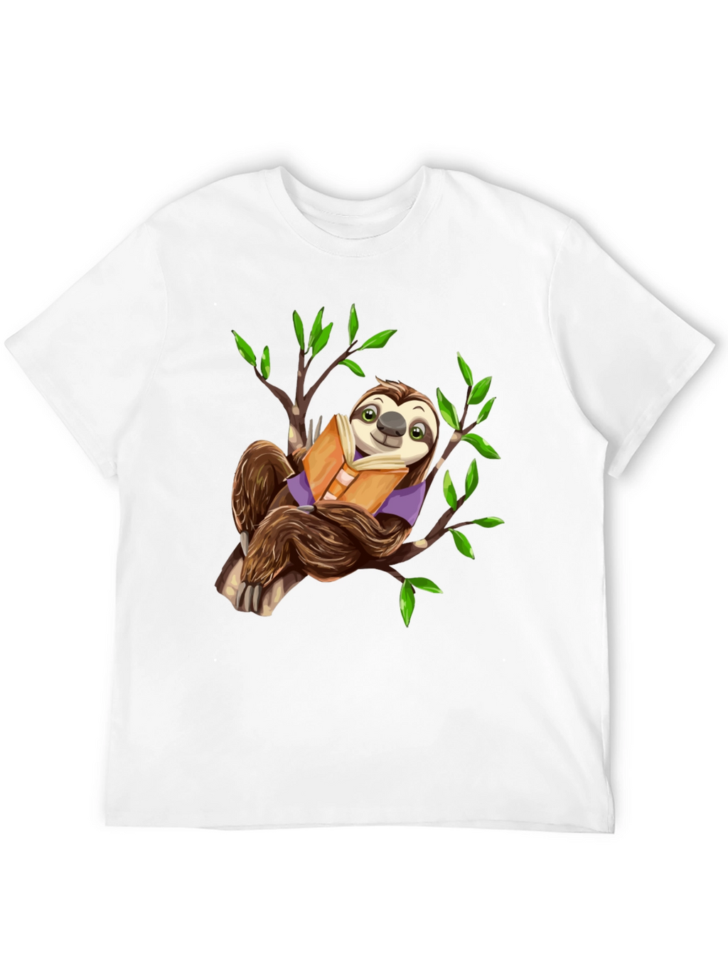 Sloth Reading Book T-Shirt - Cute & Comfy!