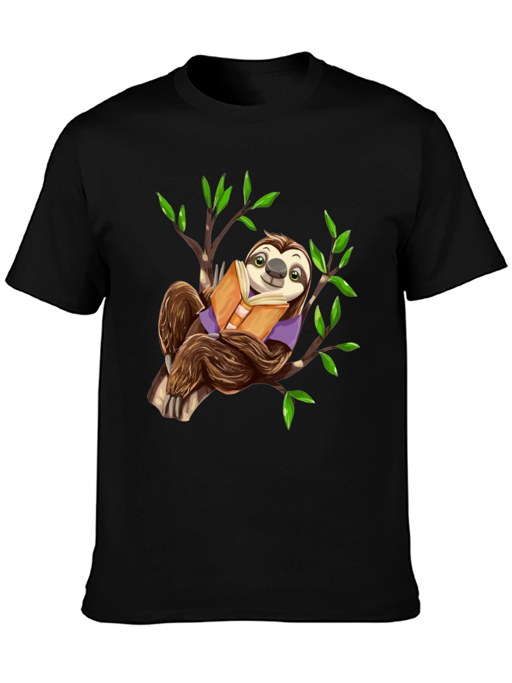 Sloth Reading Book T-Shirt - Cute & Comfy!