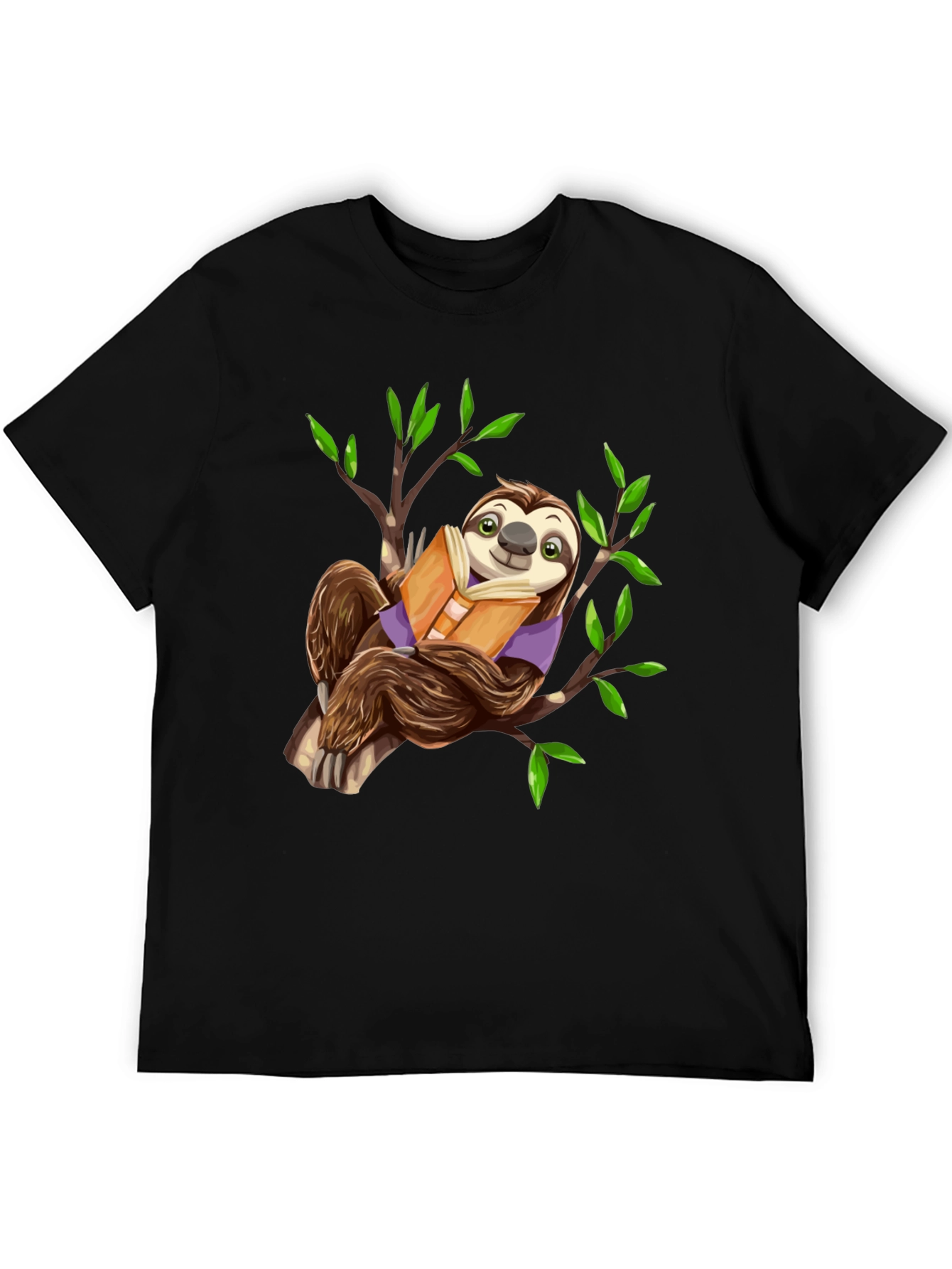 Sloth Reading Book T-Shirt - Cute & Comfy!