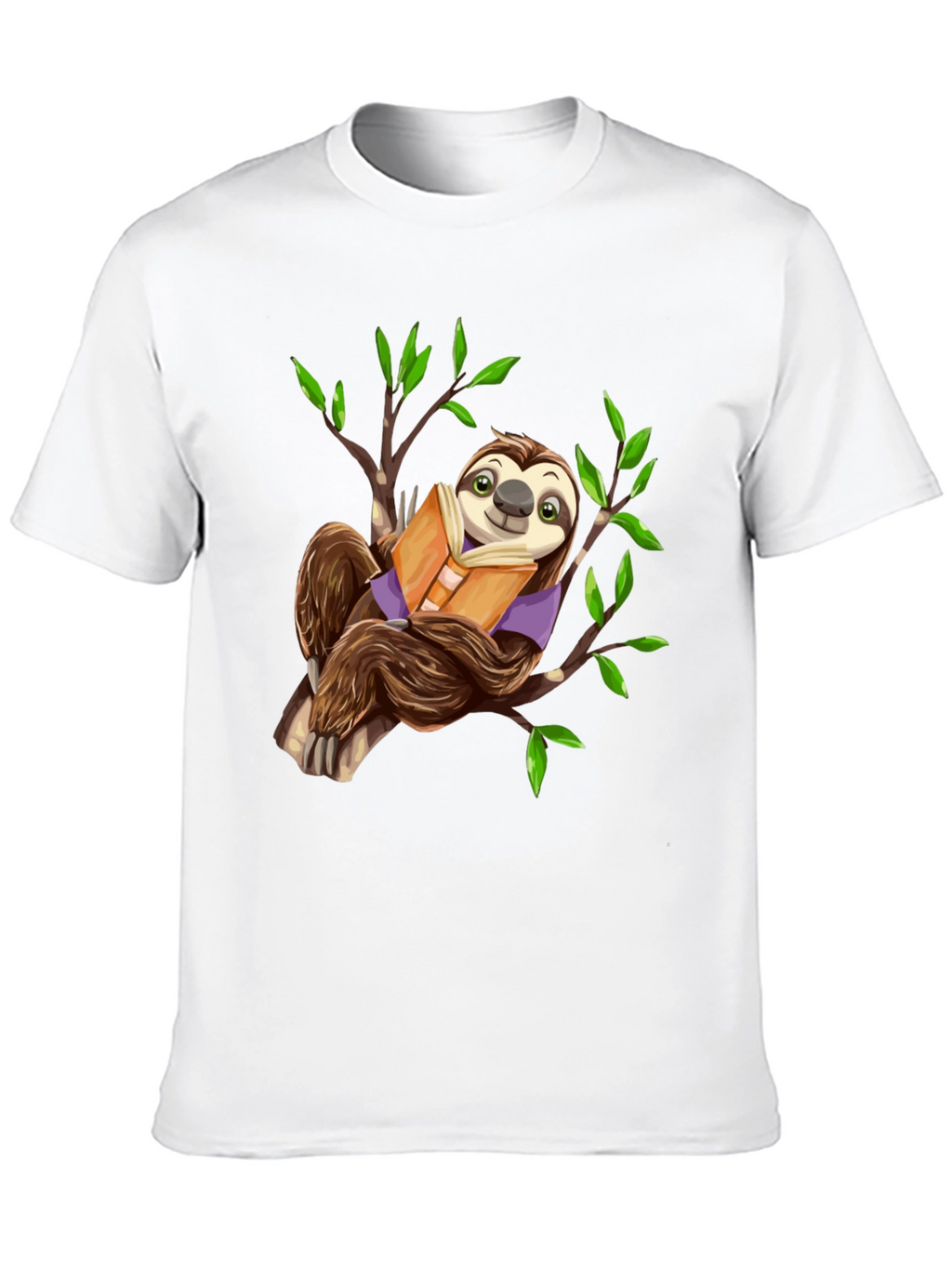 Sloth Reading Book T-Shirt - Cute & Comfy!