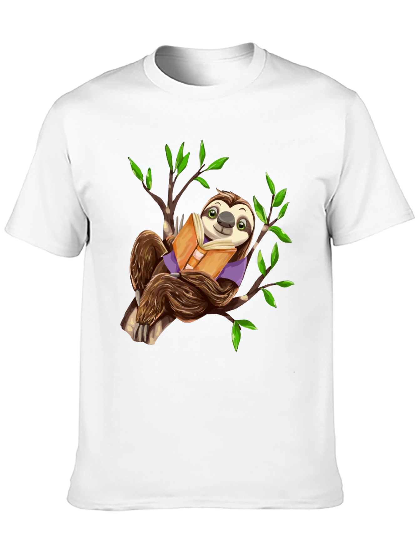 Sloth Reading Book T-Shirt - Cute & Comfy!