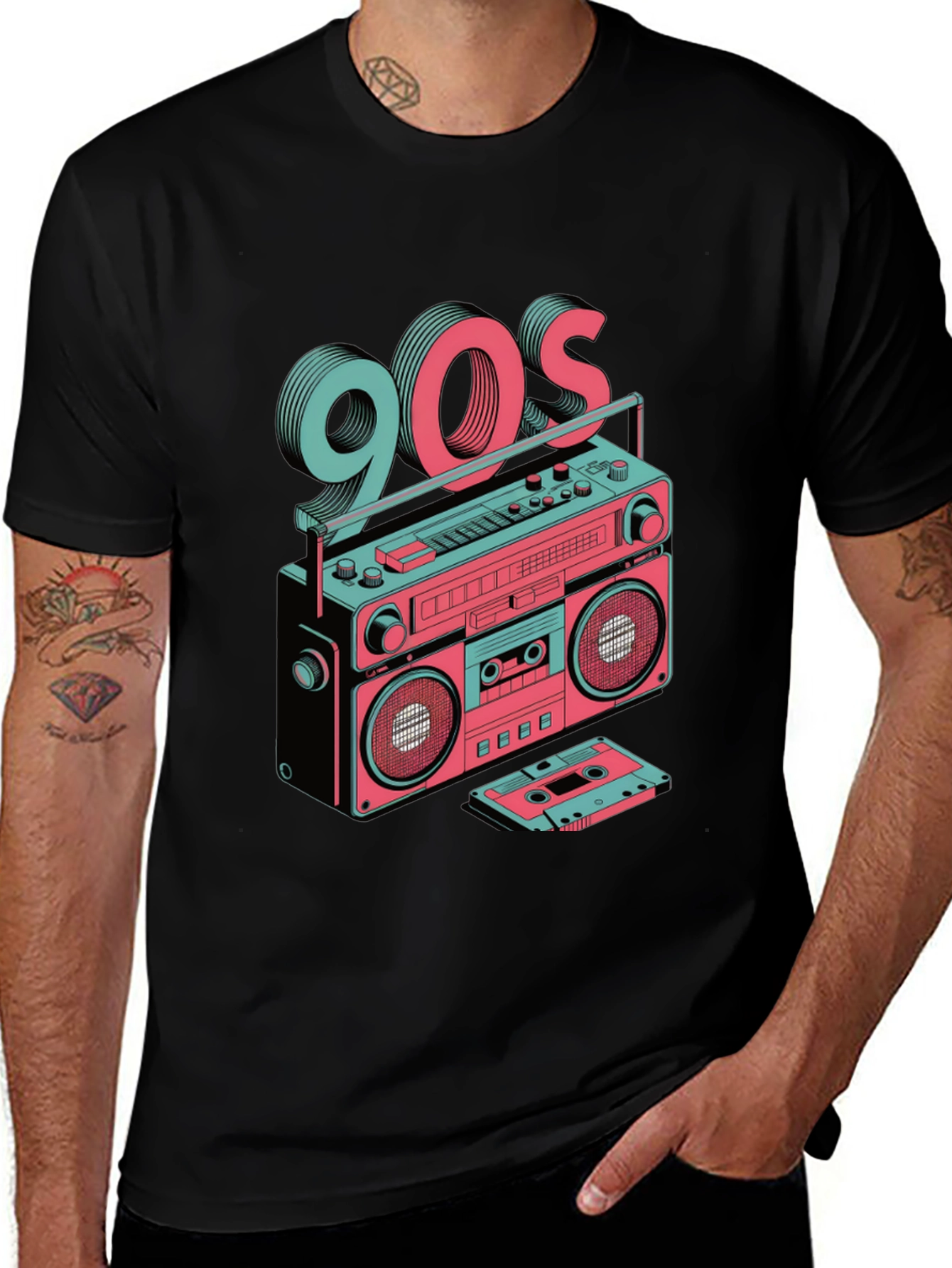 Retro 90s Boombox Graphic Tee