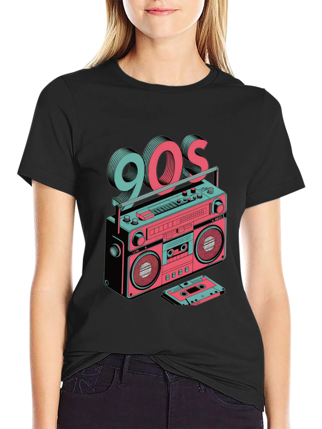 Retro 90s Boombox Graphic Tee