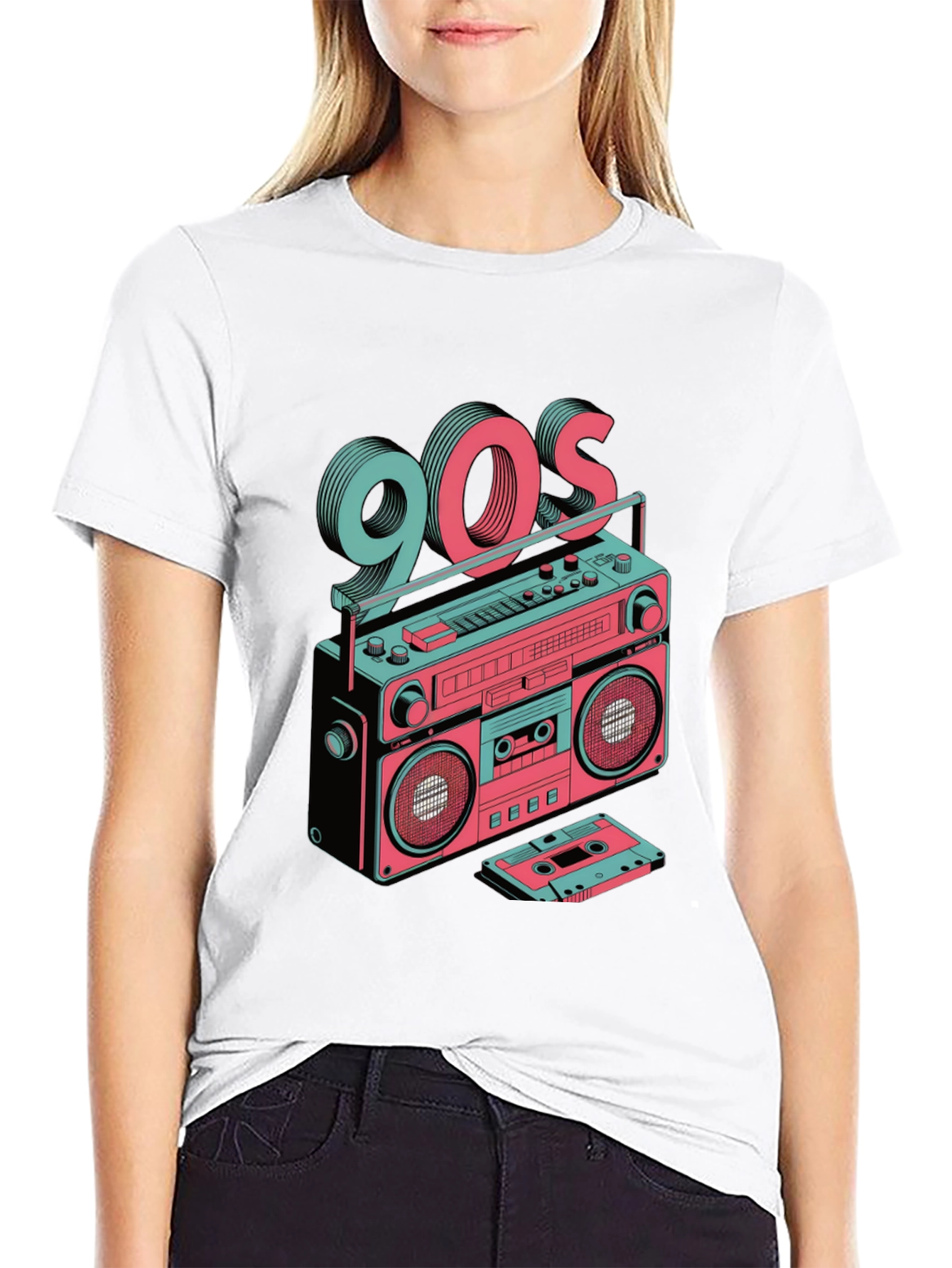 Retro 90s Boombox Graphic Tee