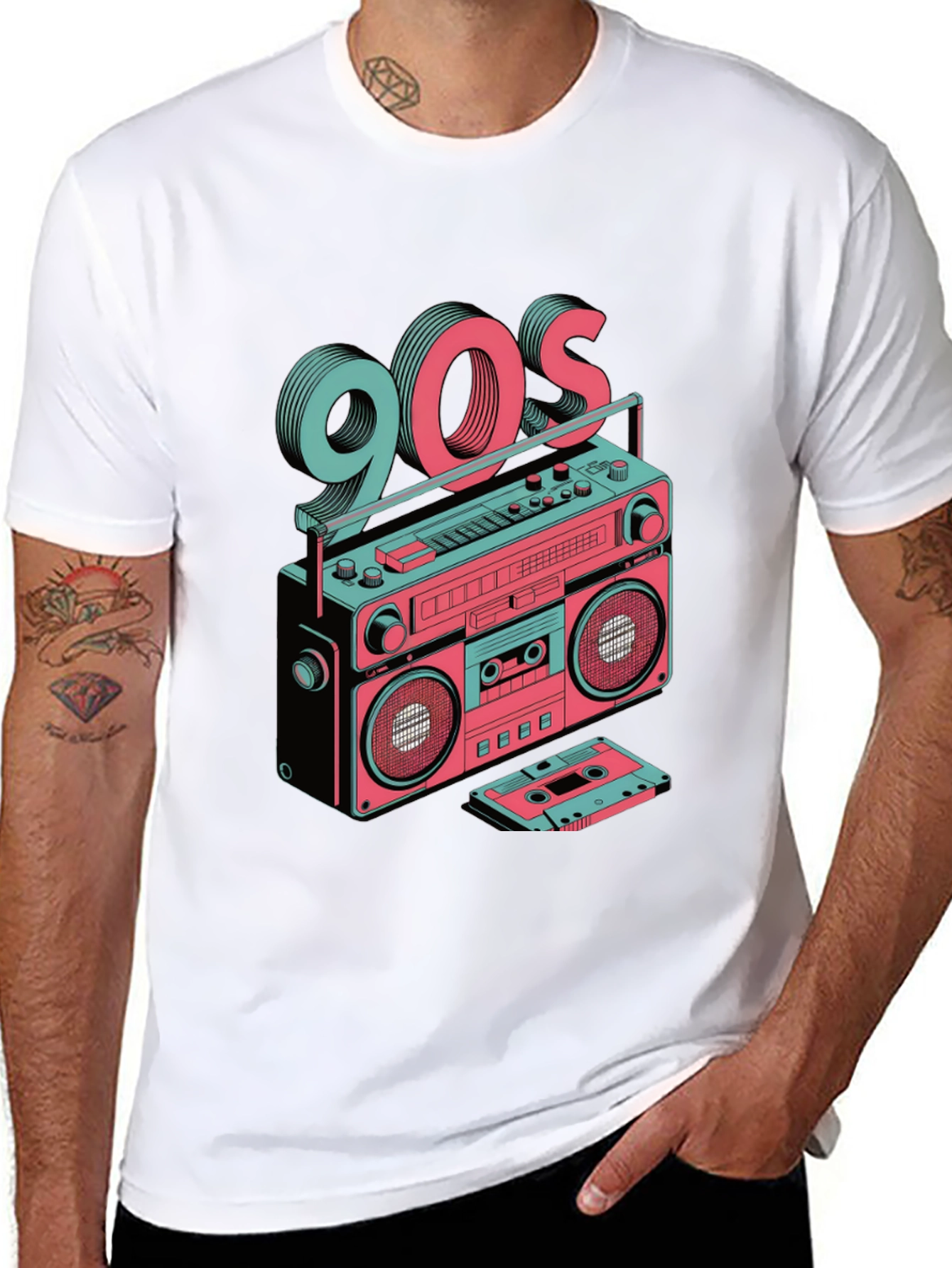Retro 90s Boombox Graphic Tee