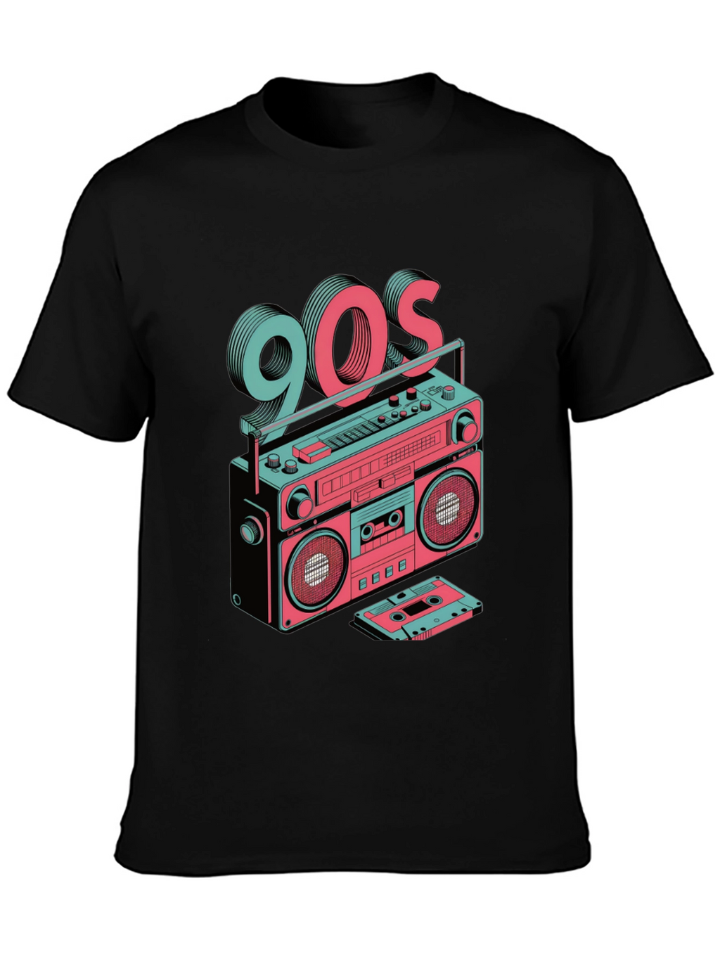Retro 90s Boombox Graphic Tee