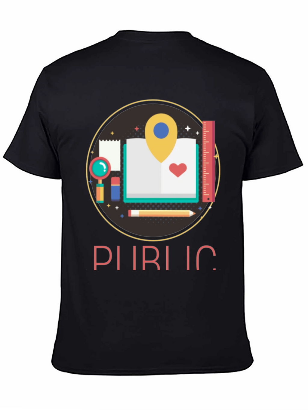 Educational Design Black T-Shirt