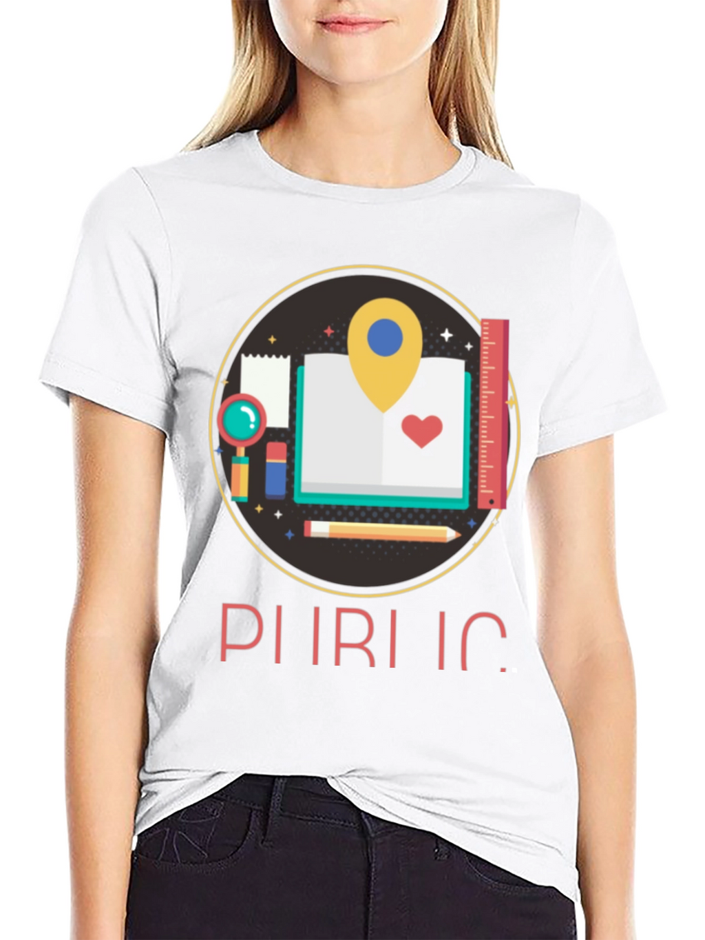 Educational Design Black T-Shirt