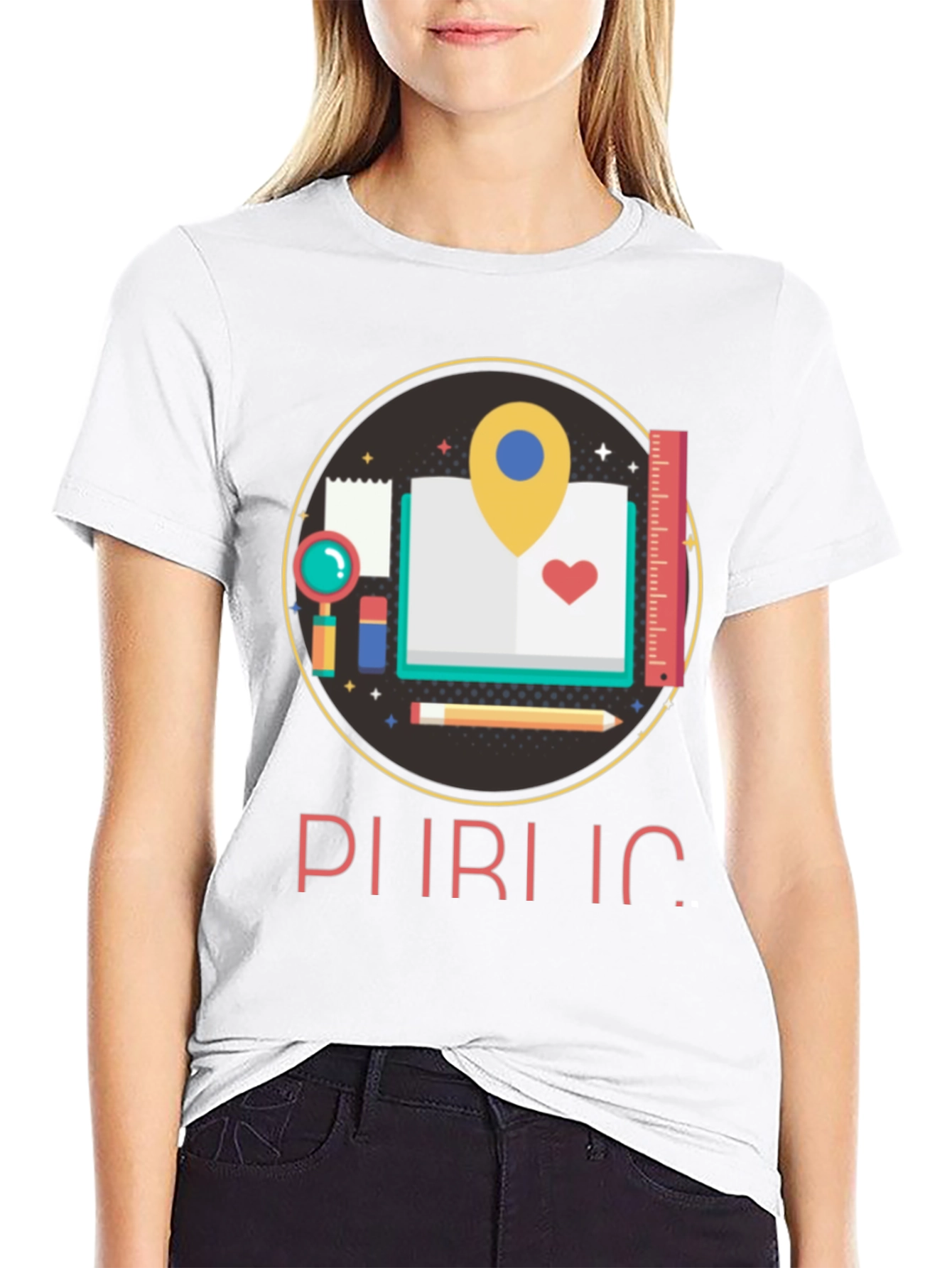 Educational Design Black T-Shirt