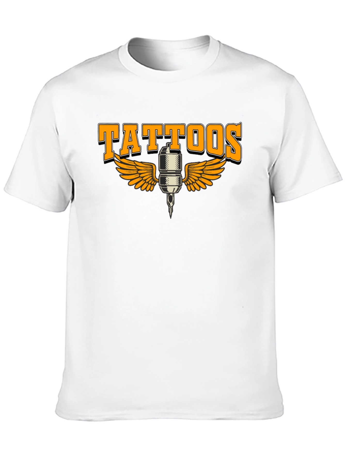 Tattoos Black T-Shirt with Tattoo Gun Design
