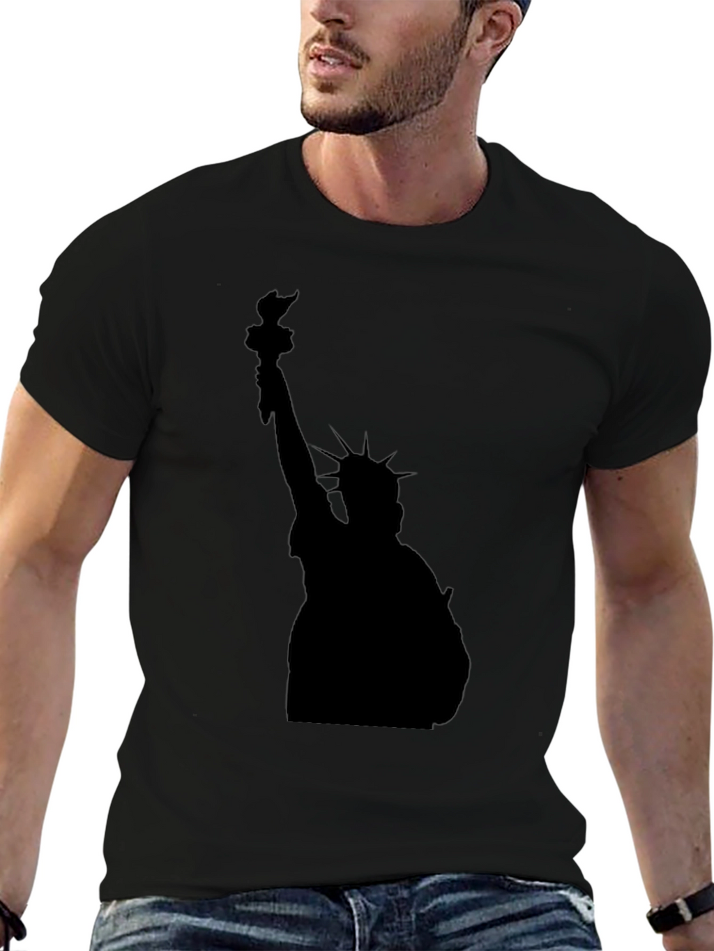 Statue of Liberty Black Graphic Tee