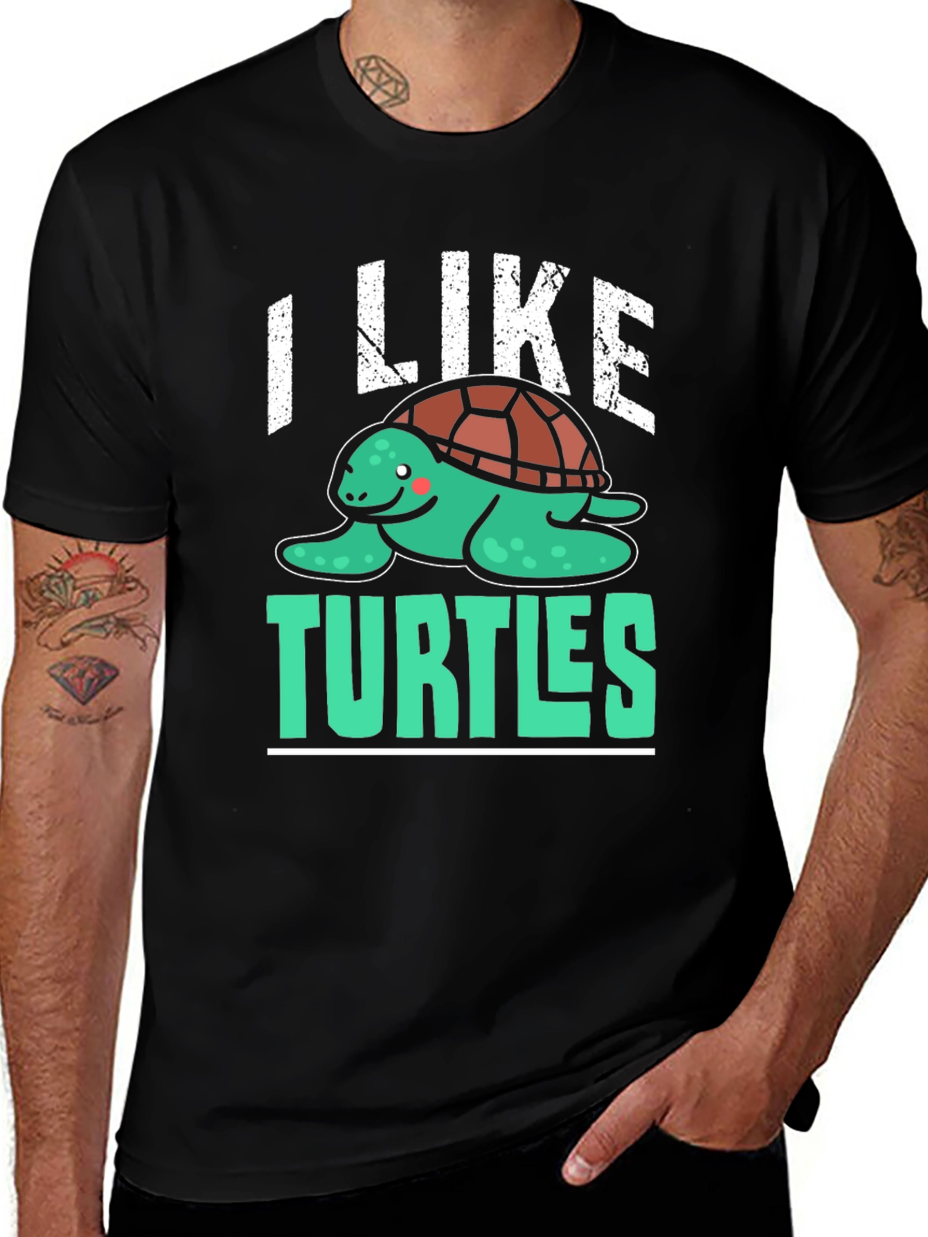 I Like Turtles T-Shirt - Cute Graphic Tee