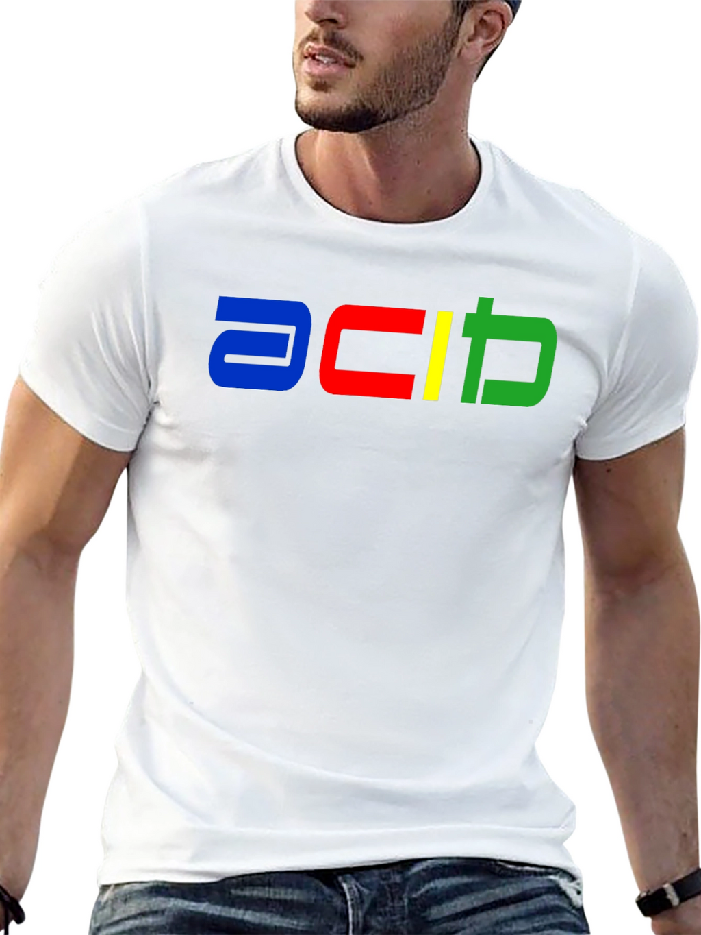 Retro Pixel Logo T-Shirt - Classic Style