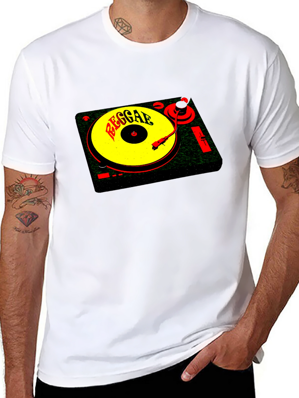 Reggae Music Turntable Graphic T-Shirt