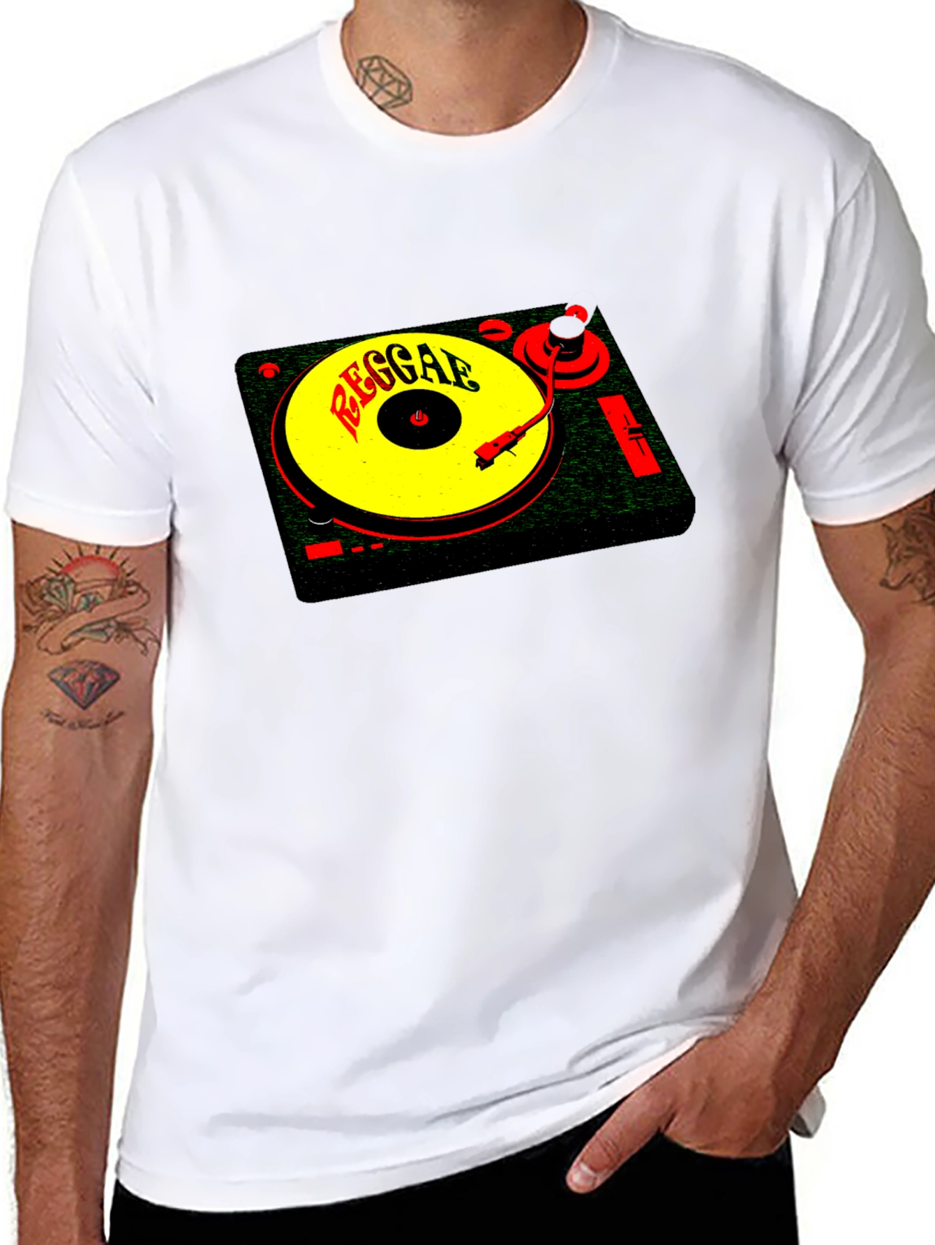 Reggae Music Turntable Graphic T-Shirt