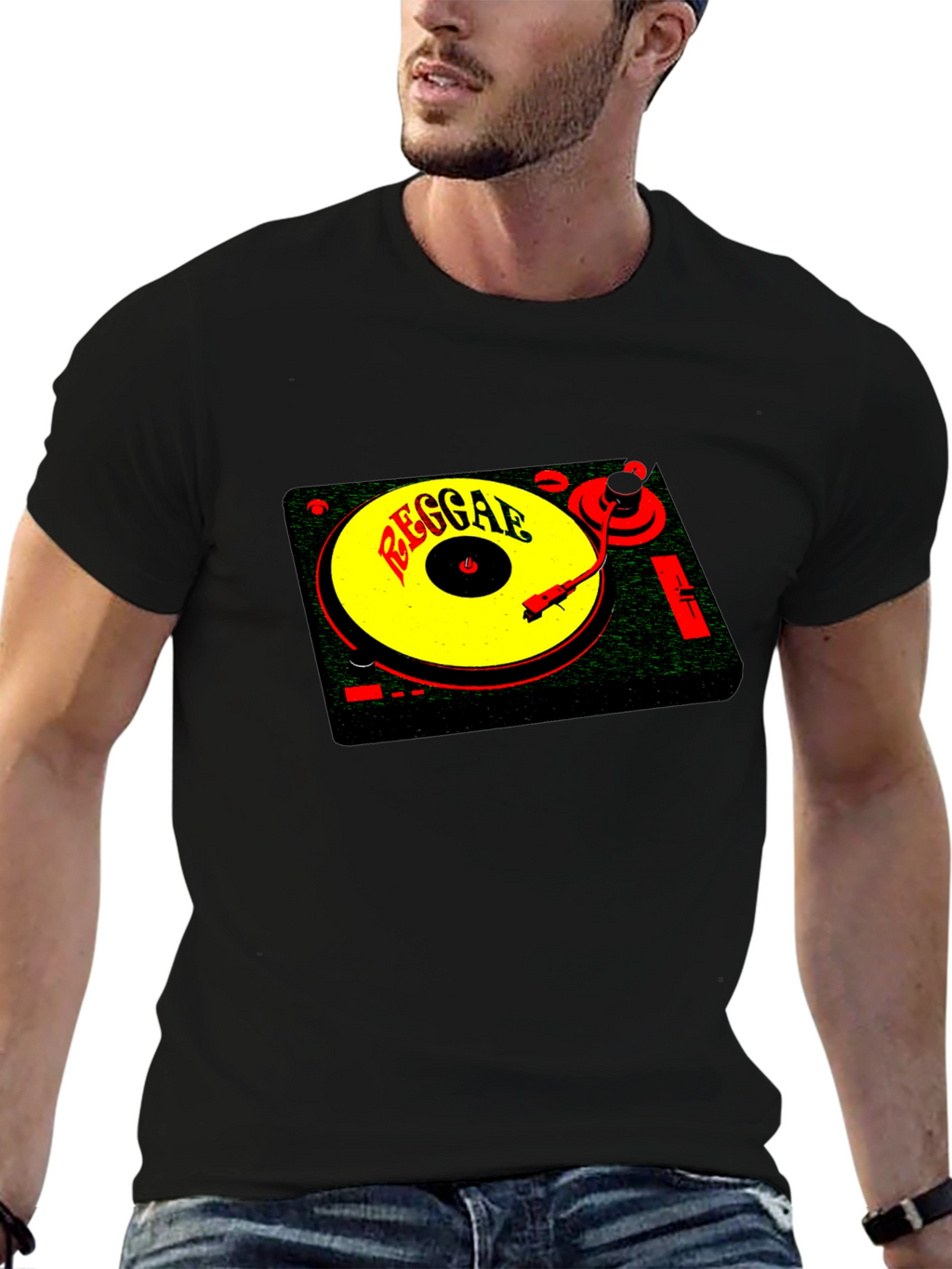 Reggae Music Turntable Graphic T-Shirt