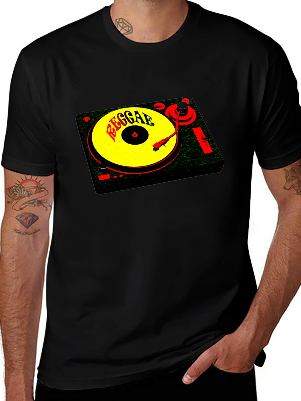 Reggae Music Turntable Graphic T-Shirt