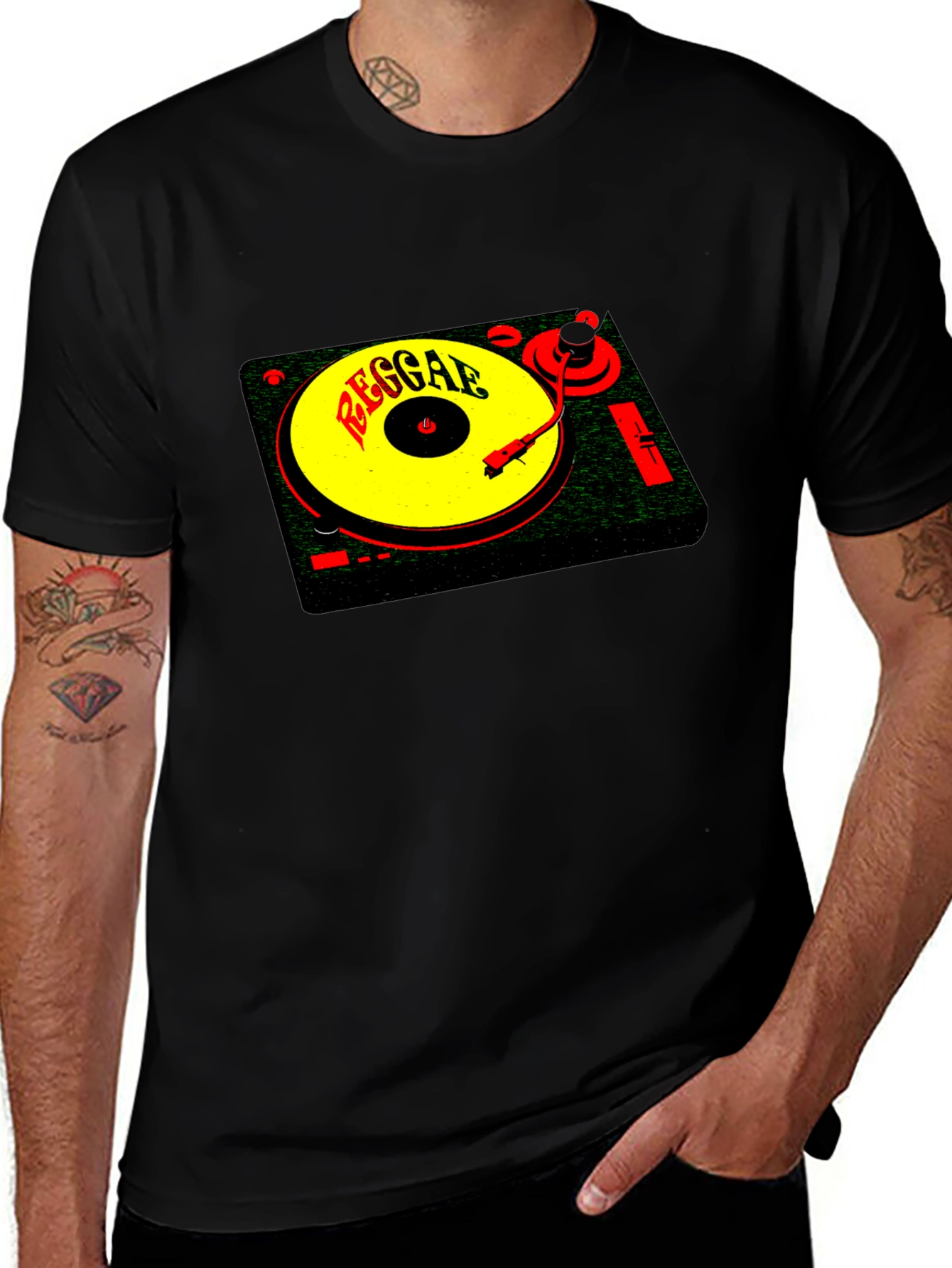 Reggae Music Turntable Graphic T-Shirt