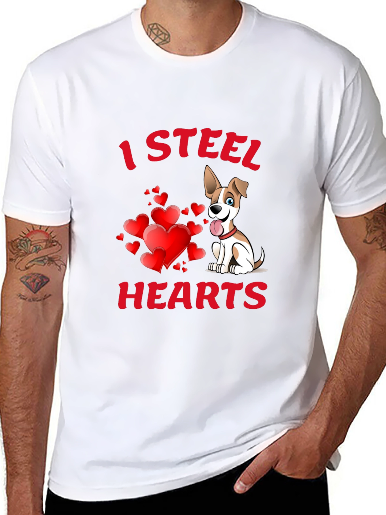 I Steal Hearts Dog T-Shirt
