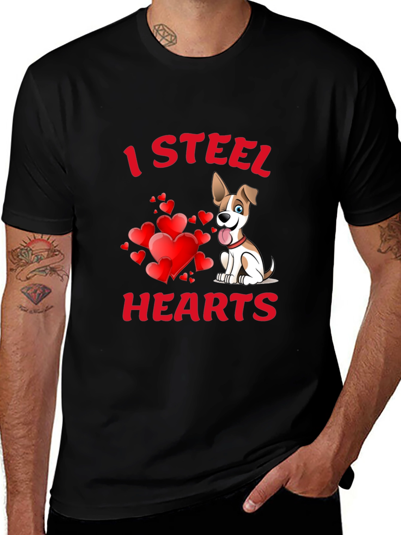 I Steal Hearts Dog T-Shirt