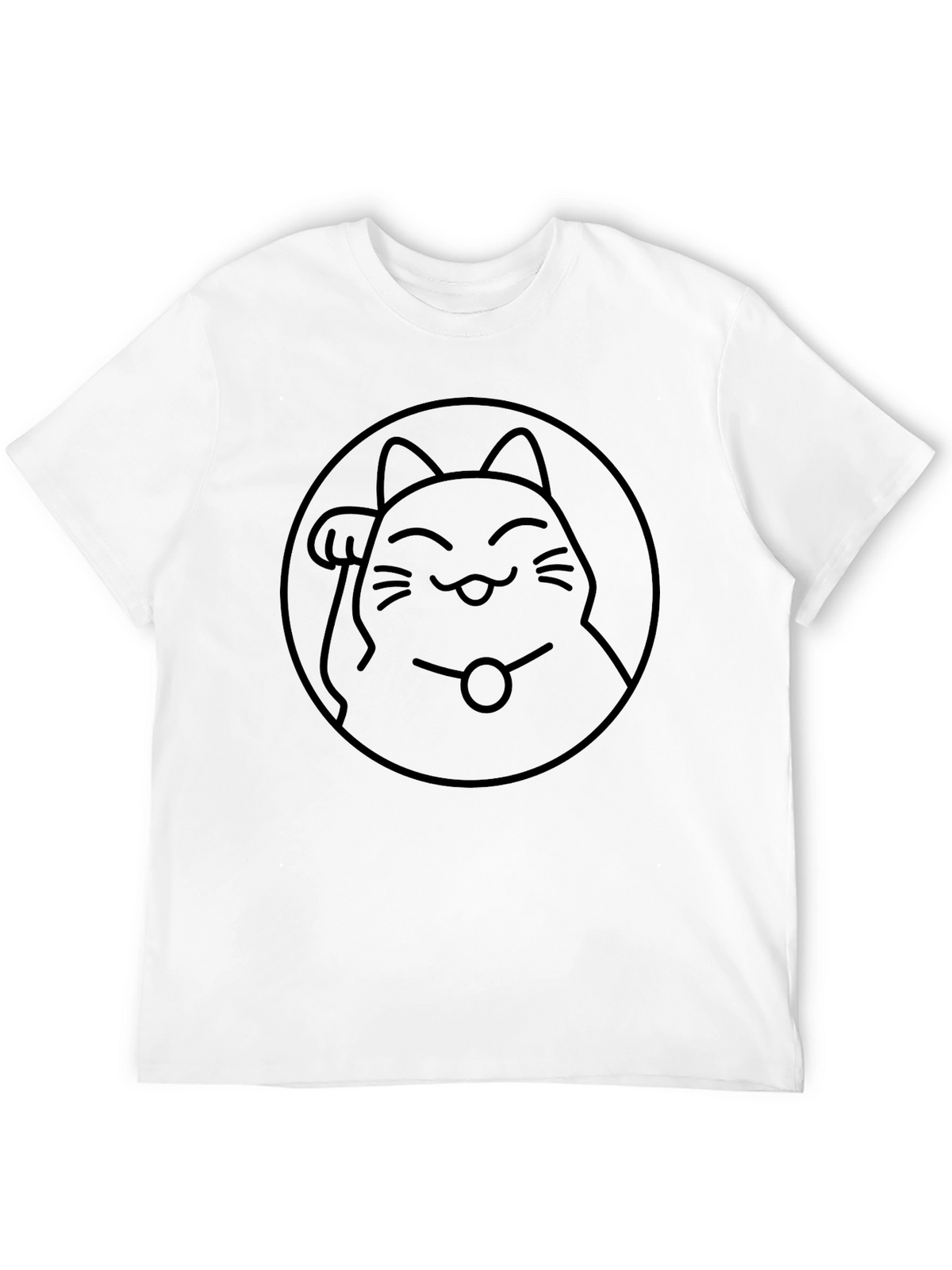 Lucky Cat Graphic T-Shirt - Mens Black Tee