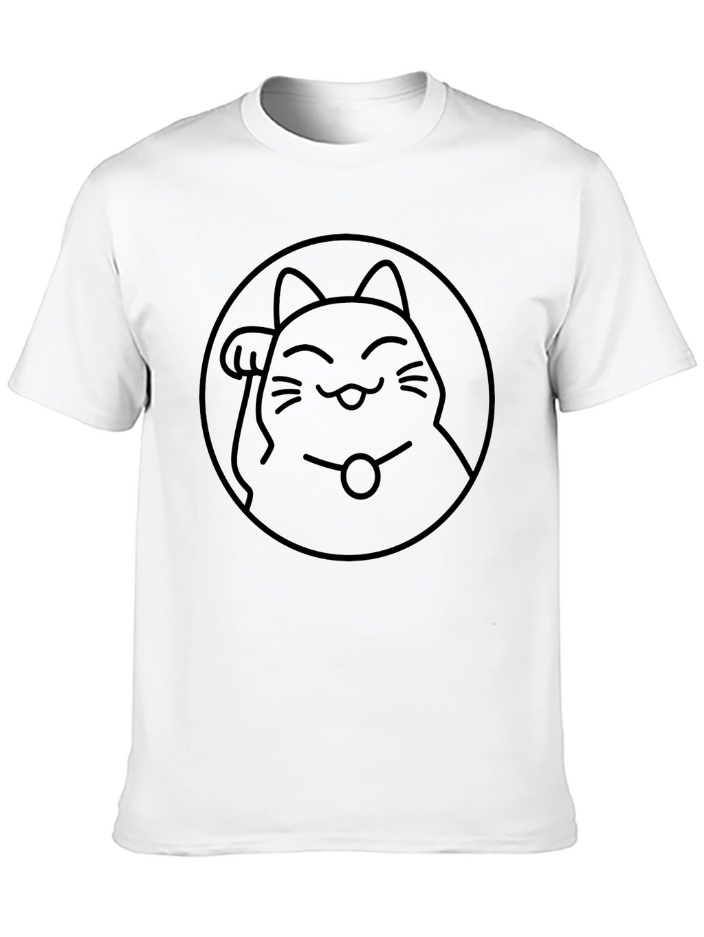 Lucky Cat Graphic T-Shirt - Mens Black Tee