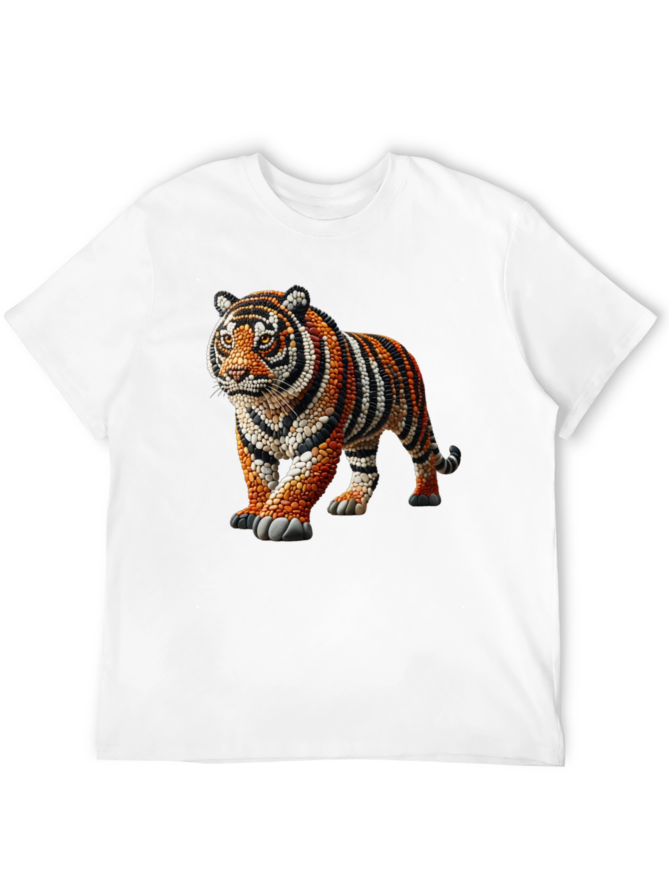 Tiger Bead Art Graphic T-Shirt