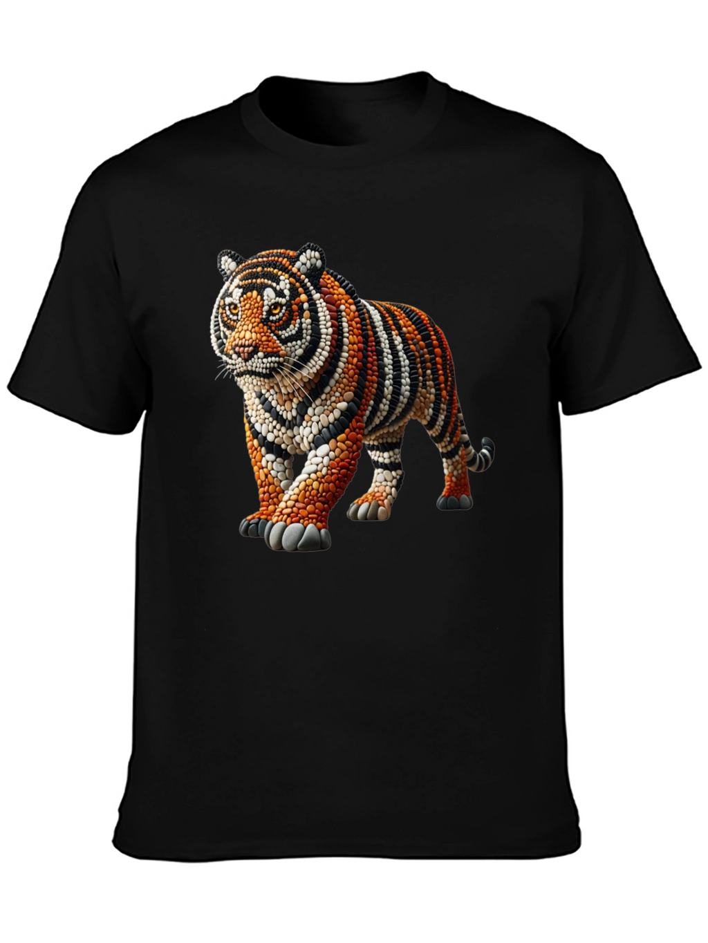 Tiger Bead Art Graphic T-Shirt