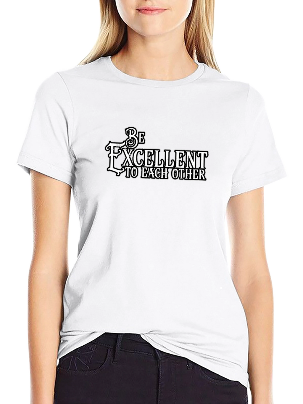 Be Excellent To Each Other Graphic Tee - Black