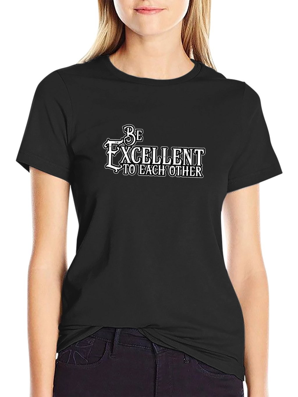 Be Excellent To Each Other Graphic Tee - Black