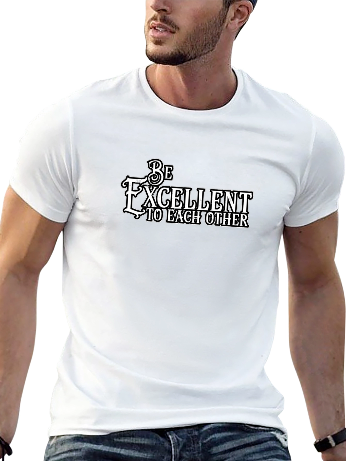 Be Excellent To Each Other Graphic Tee - Black