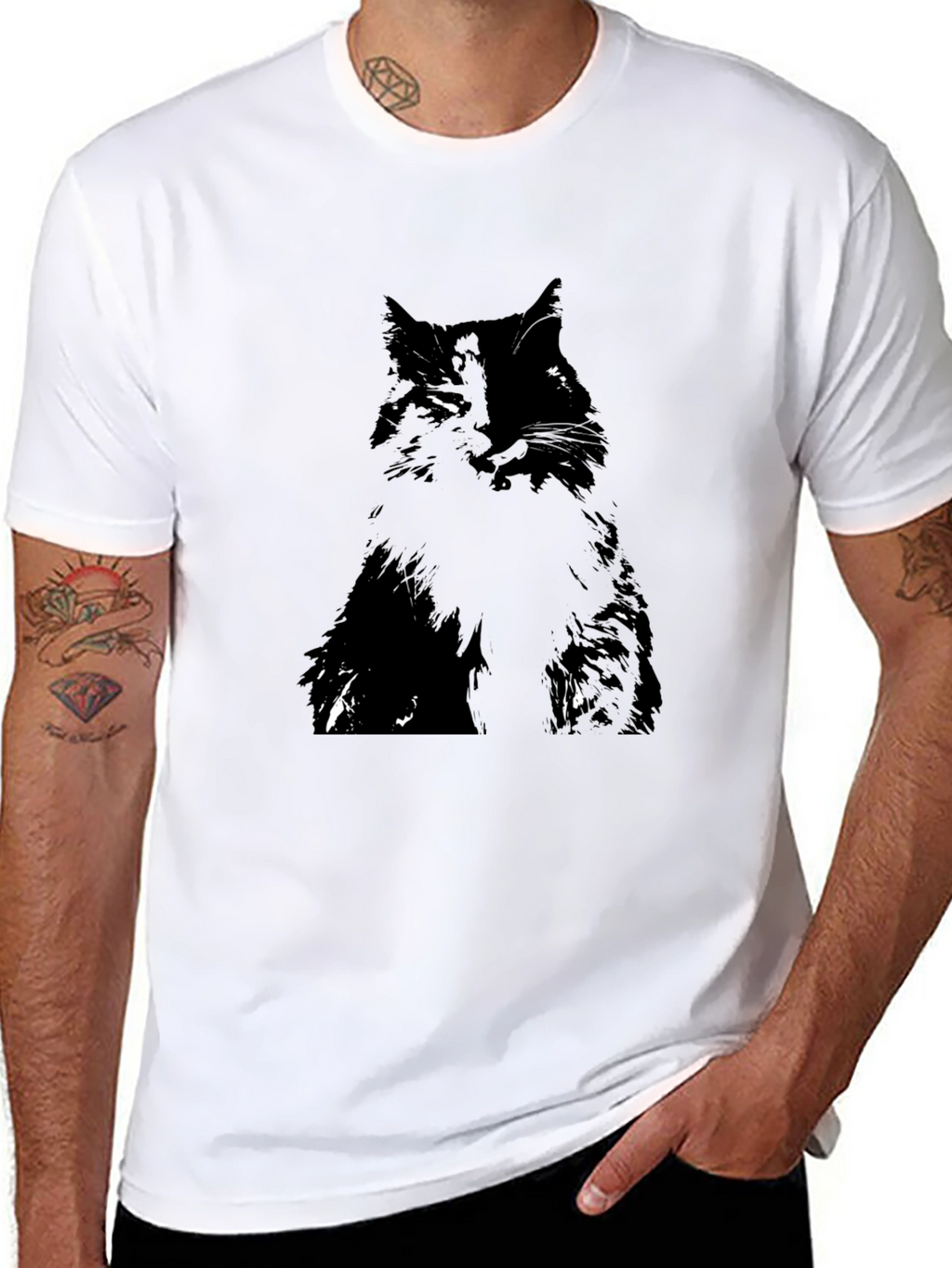 Black Cat Graphic Tee - Stylish & Comfortable