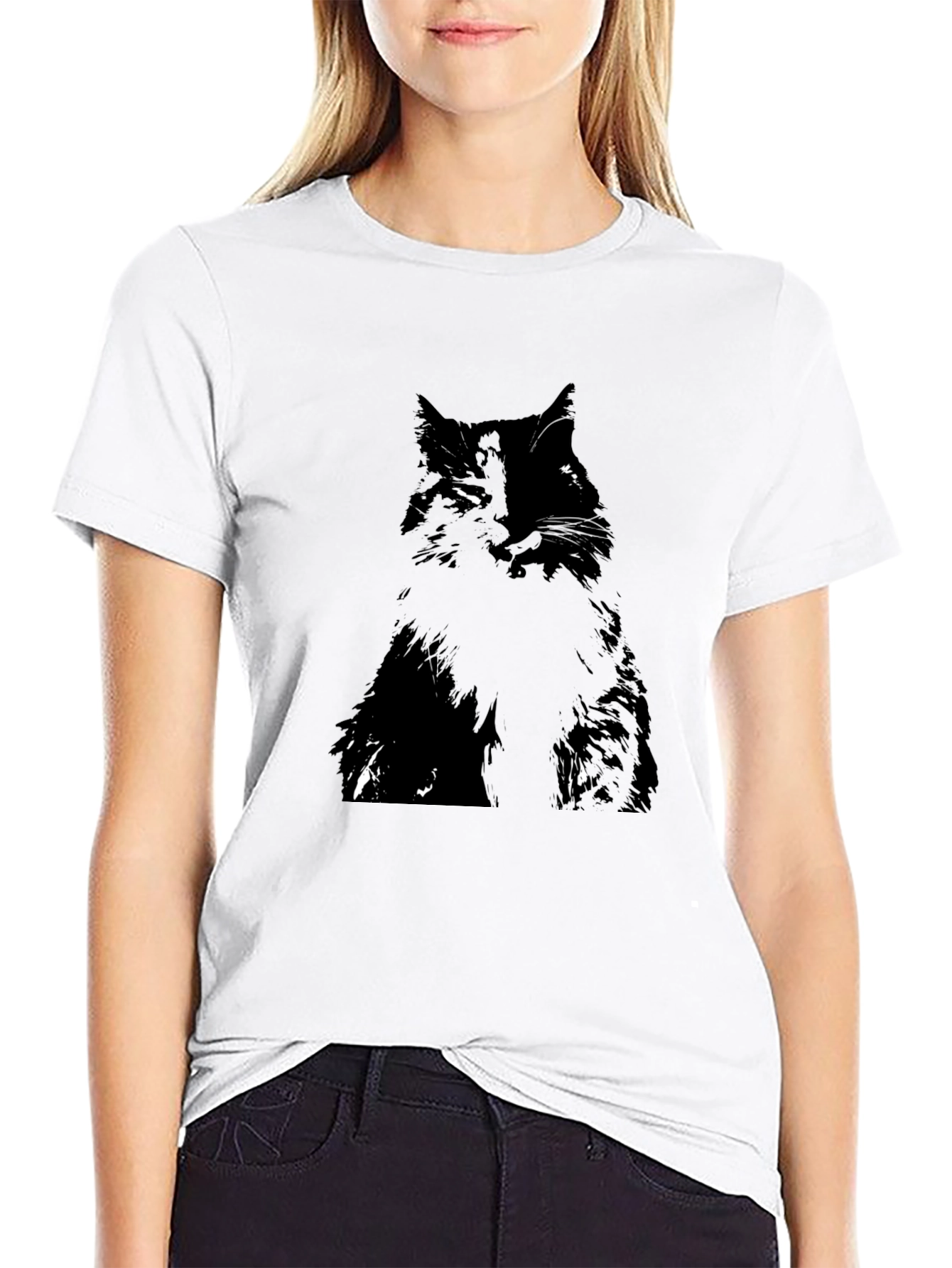 Black Cat Graphic Tee - Stylish & Comfortable