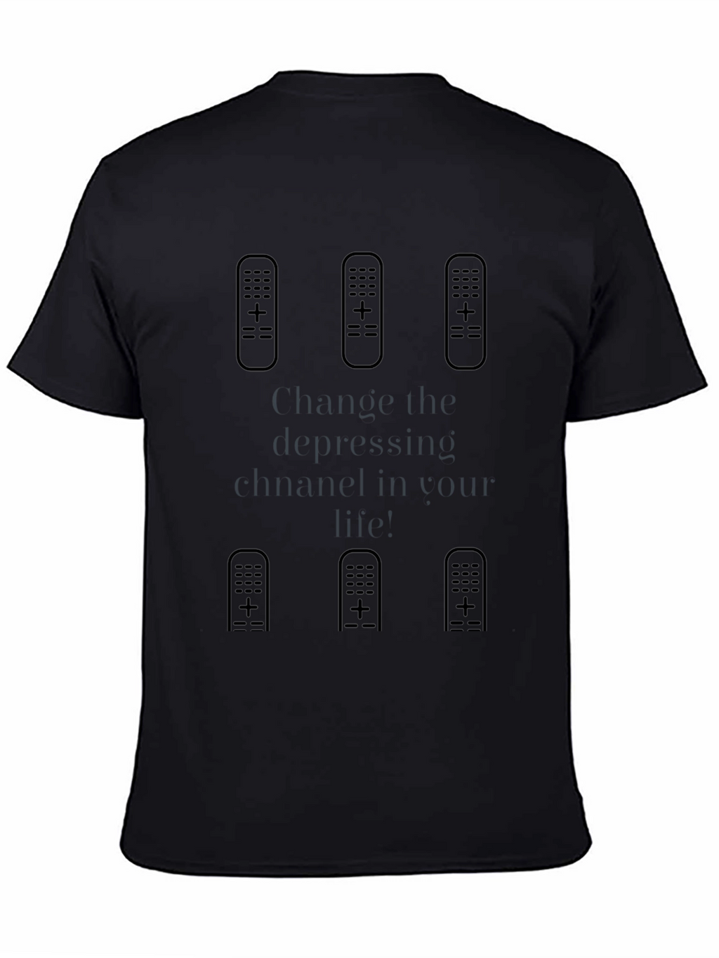 Change the Depressing Channel Black Tee