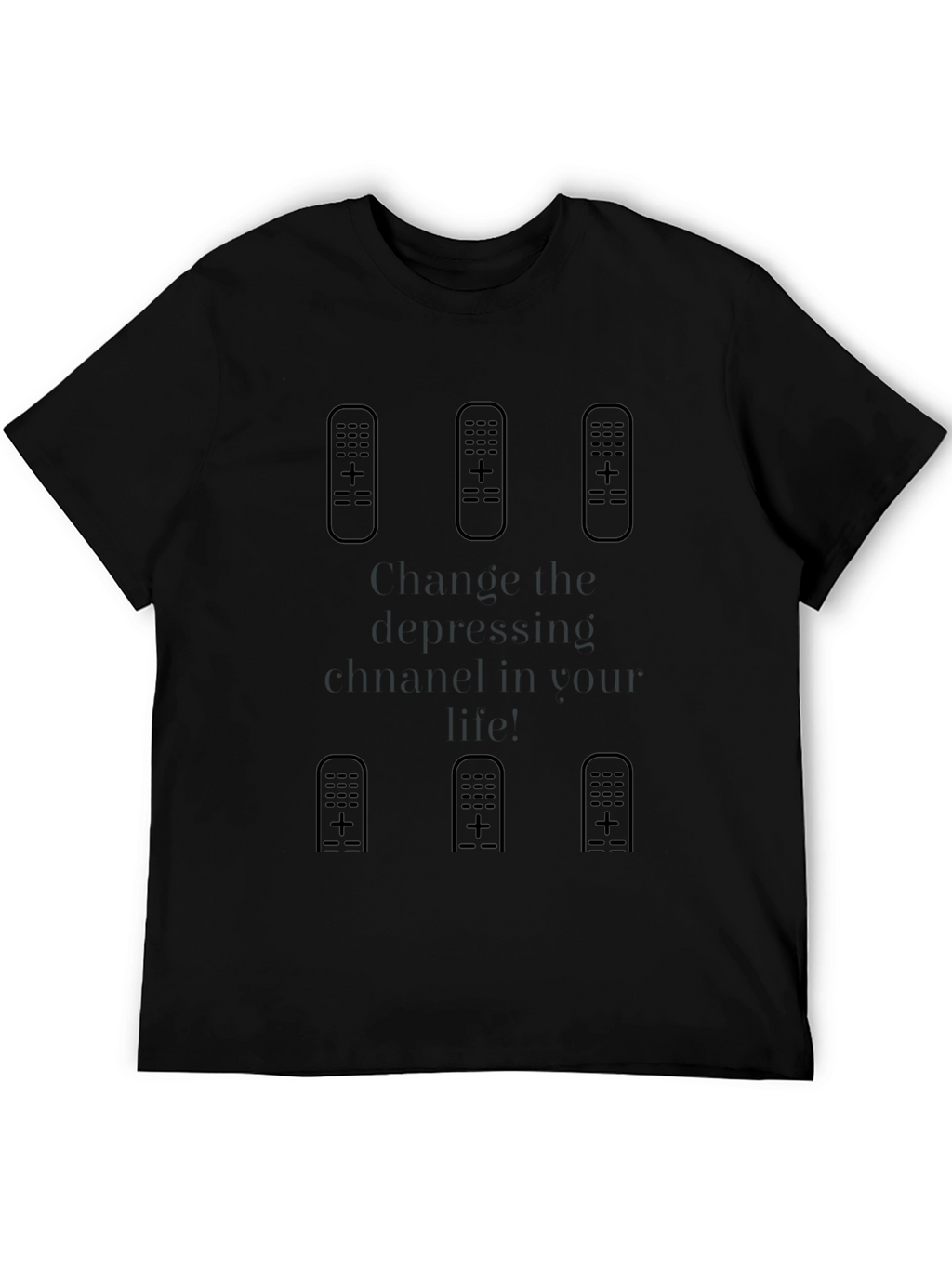 Change the Depressing Channel Black Tee
