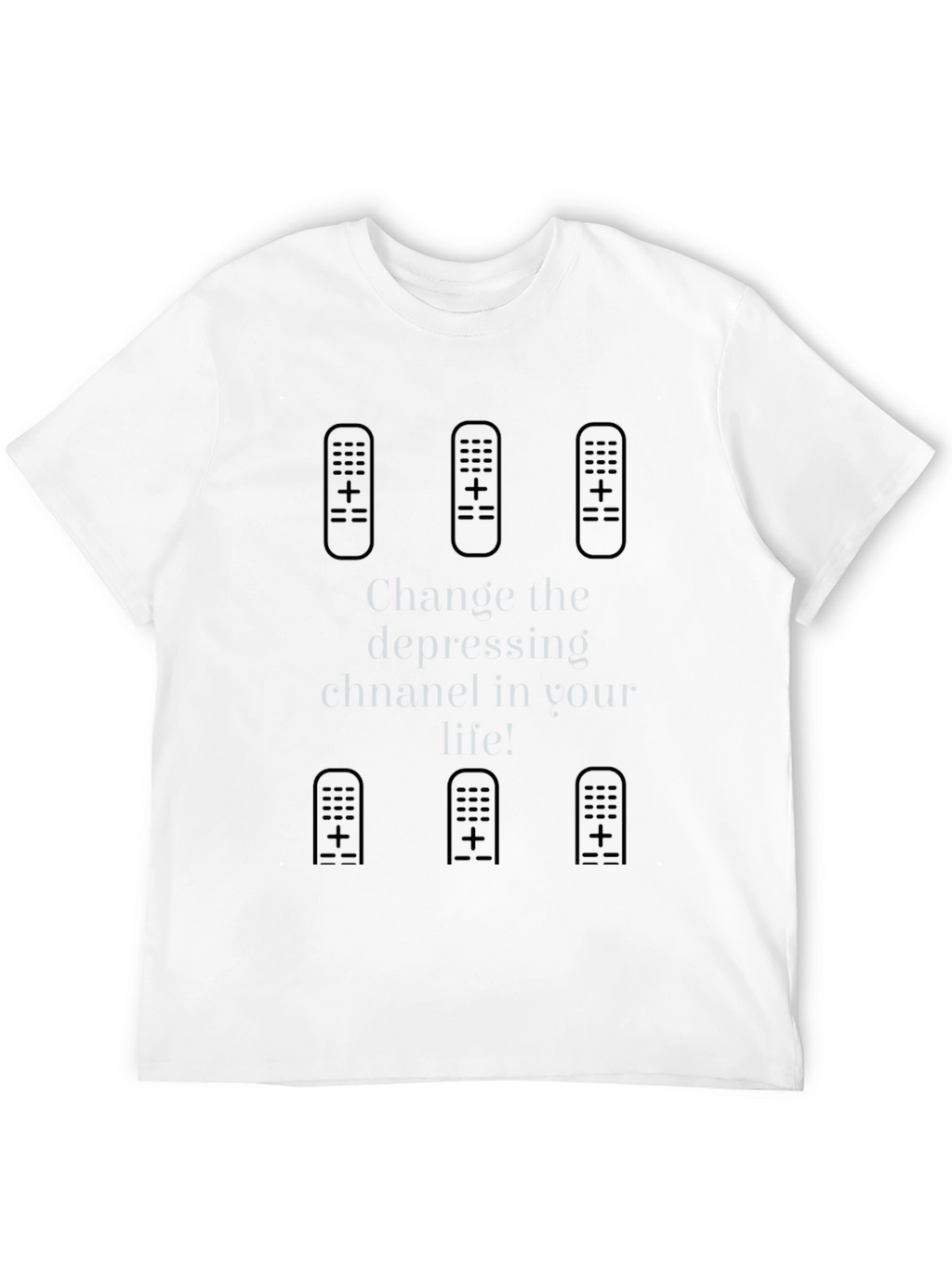 Change the Depressing Channel Black Tee