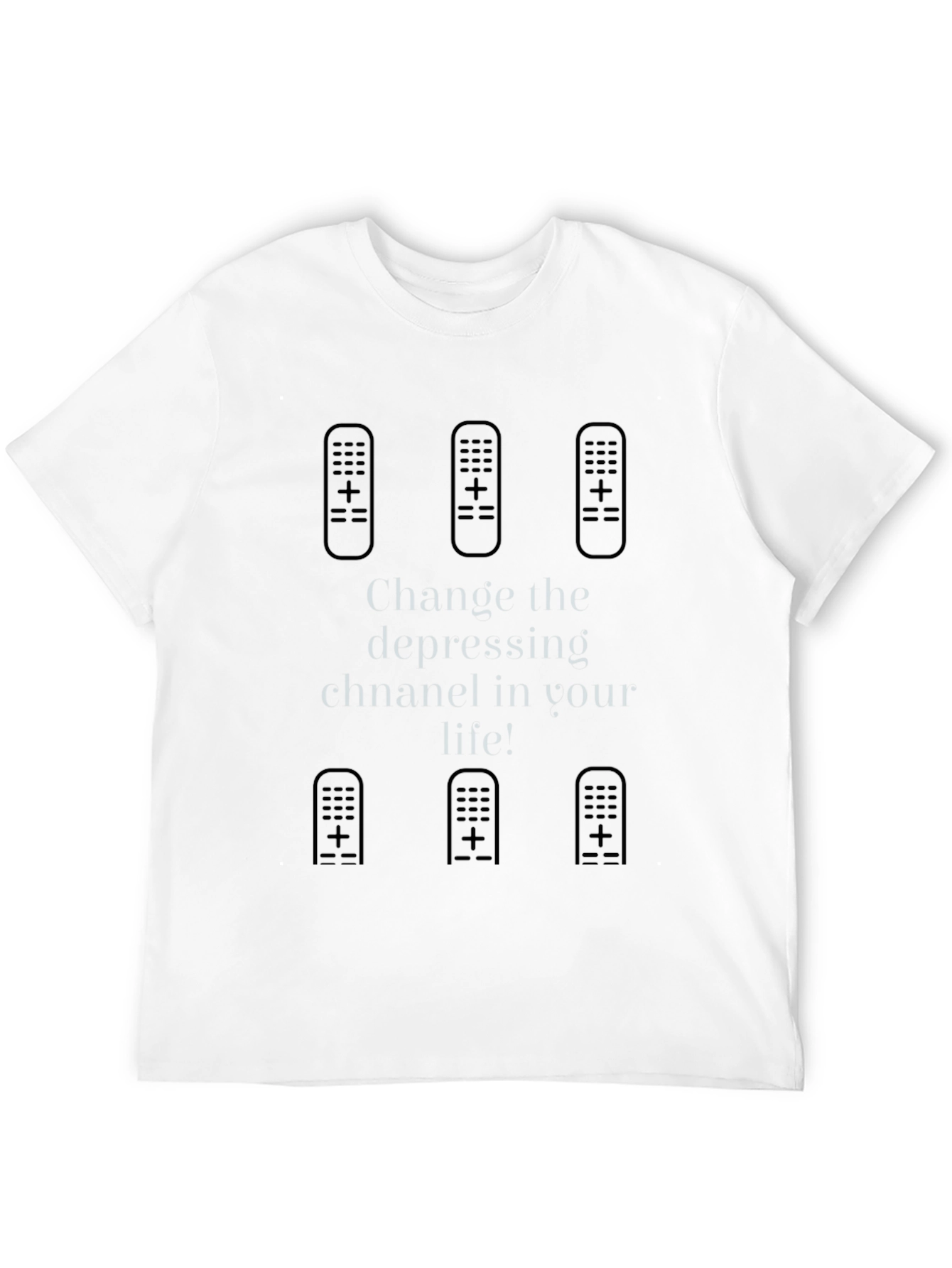 Change the Depressing Channel Black Tee