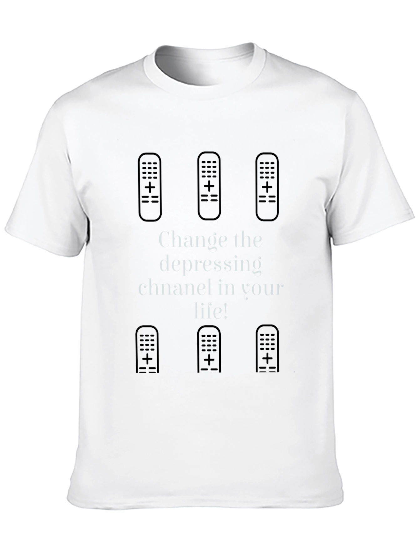 Change the Depressing Channel Black Tee