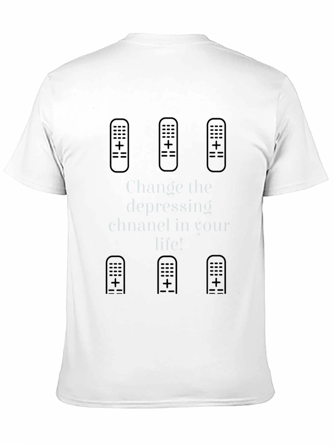 Change the Depressing Channel Black Tee