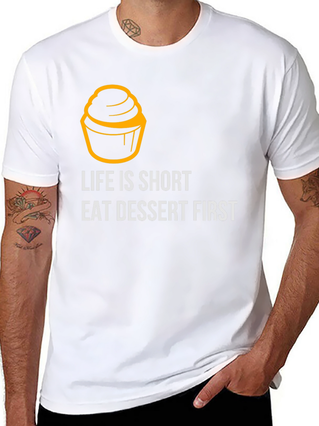 Life is Short Eat Dessert First Graphic Tee