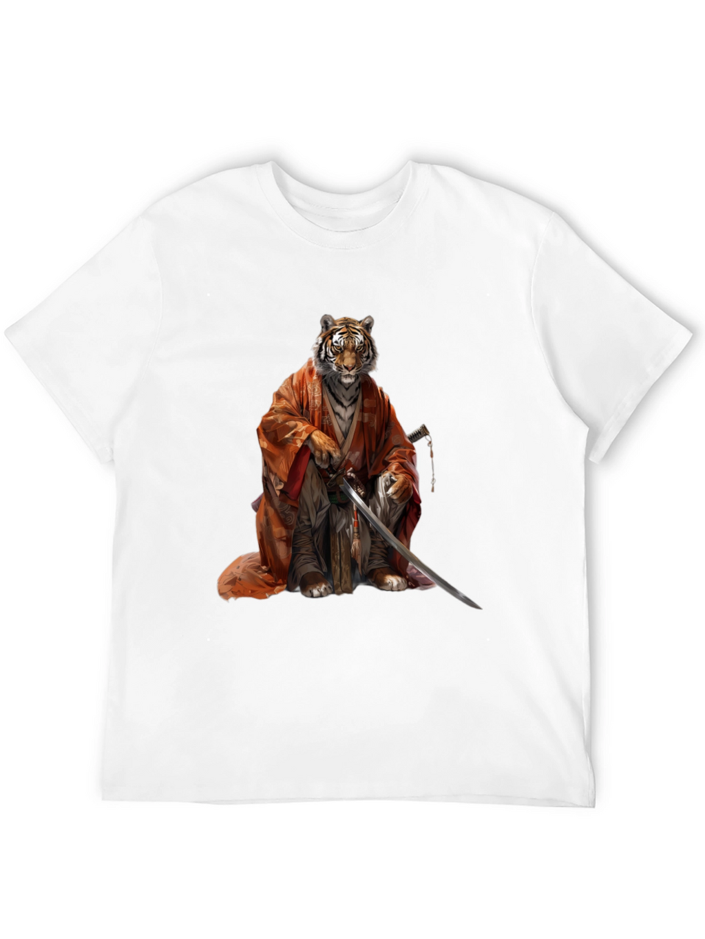 Tiger Samurai Black T-Shirt