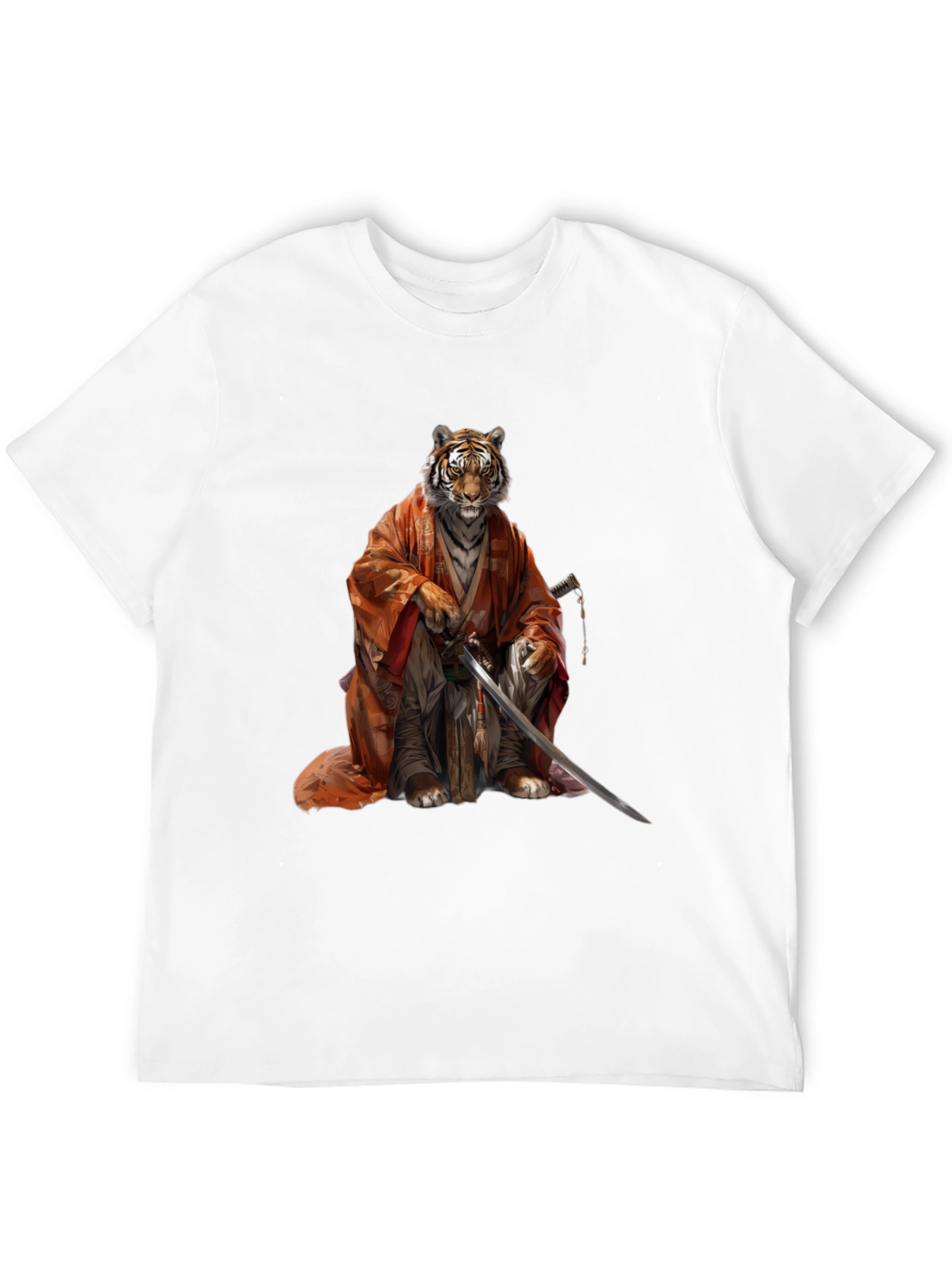 Tiger Samurai Black T-Shirt